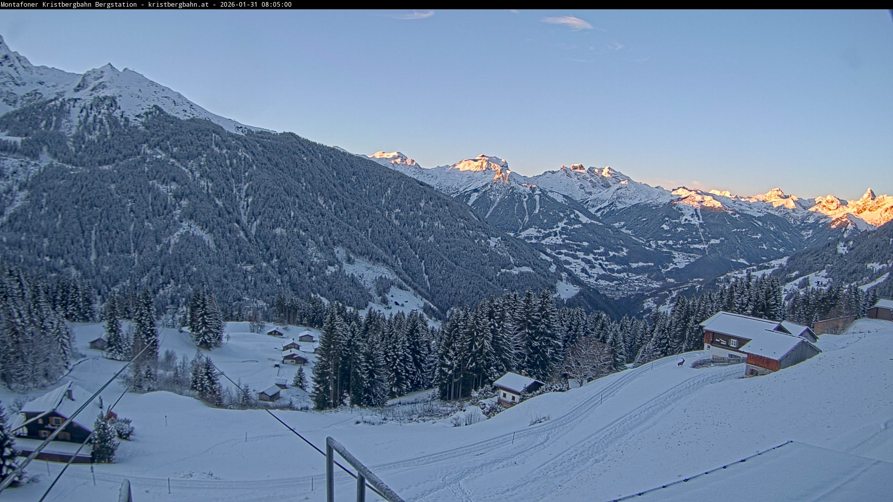 Archiv Foto Webcam Bergstation Montafoner Kristbergbahn, Vorarlberg