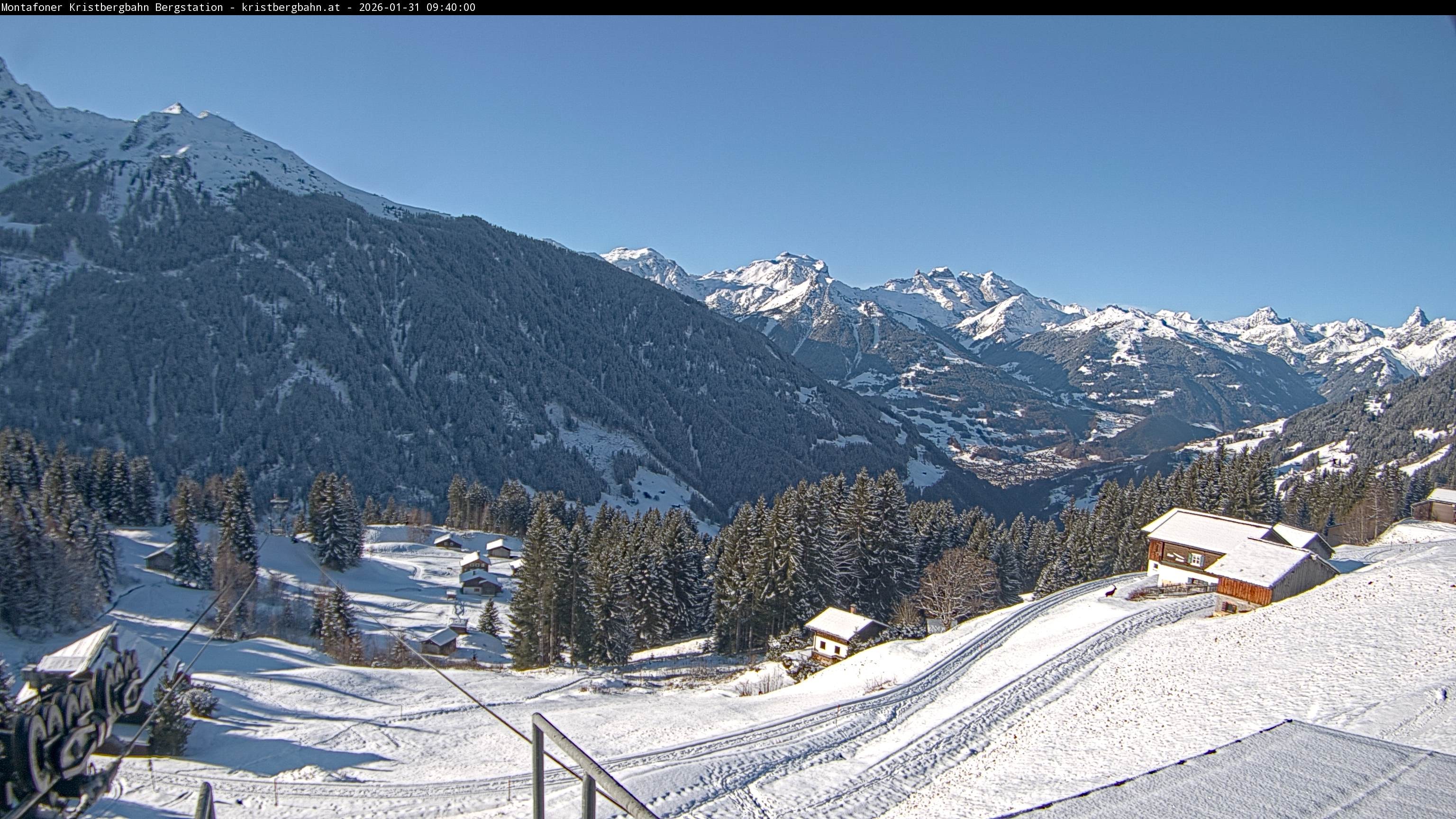 Archiv Foto Webcam Bergstation Montafoner Kristbergbahn, Vorarlberg