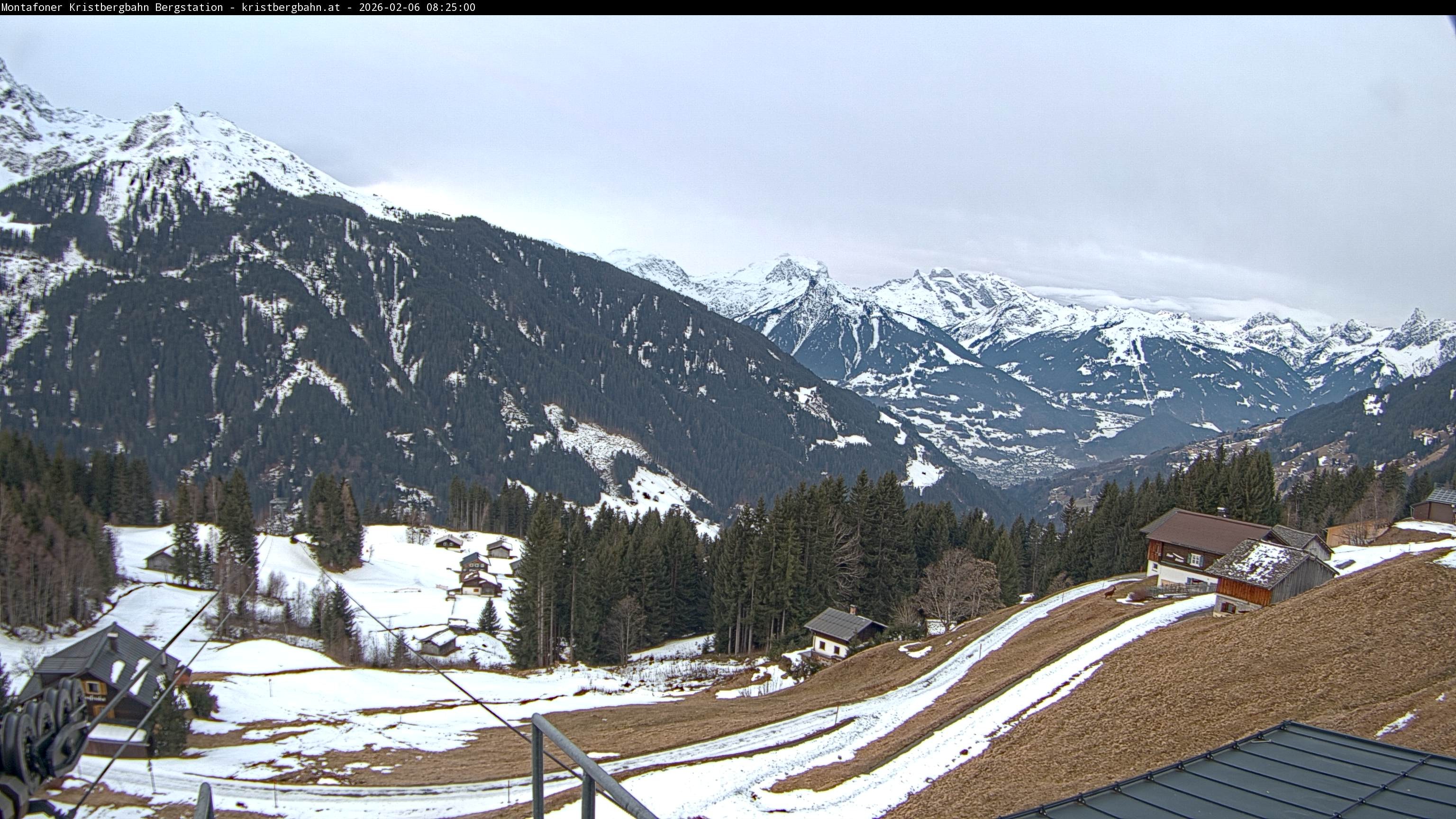 Archiv Foto Webcam Bergstation Montafoner Kristbergbahn, Vorarlberg