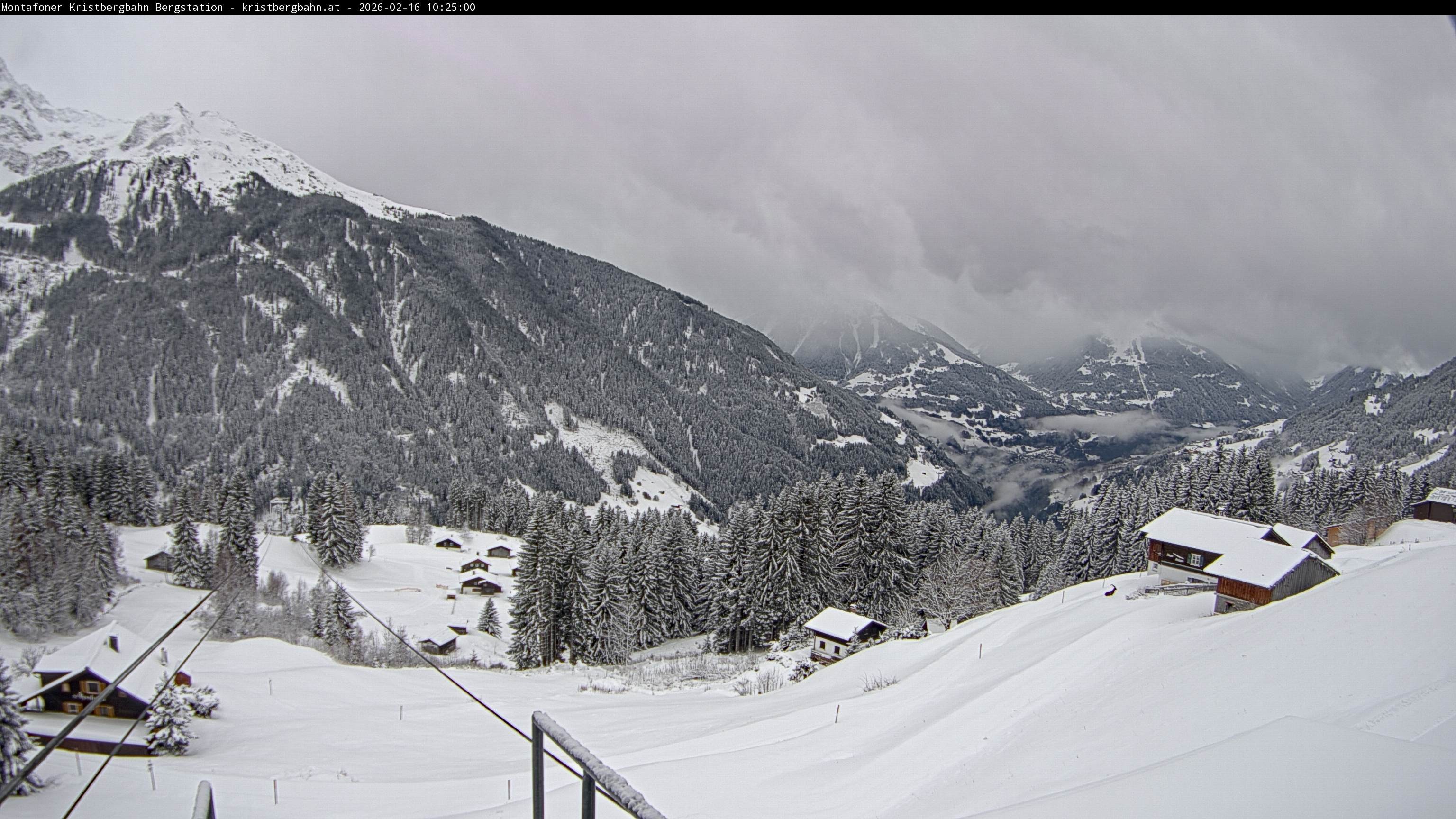 Archiv Foto Webcam Bergstation Montafoner Kristbergbahn, Vorarlberg
