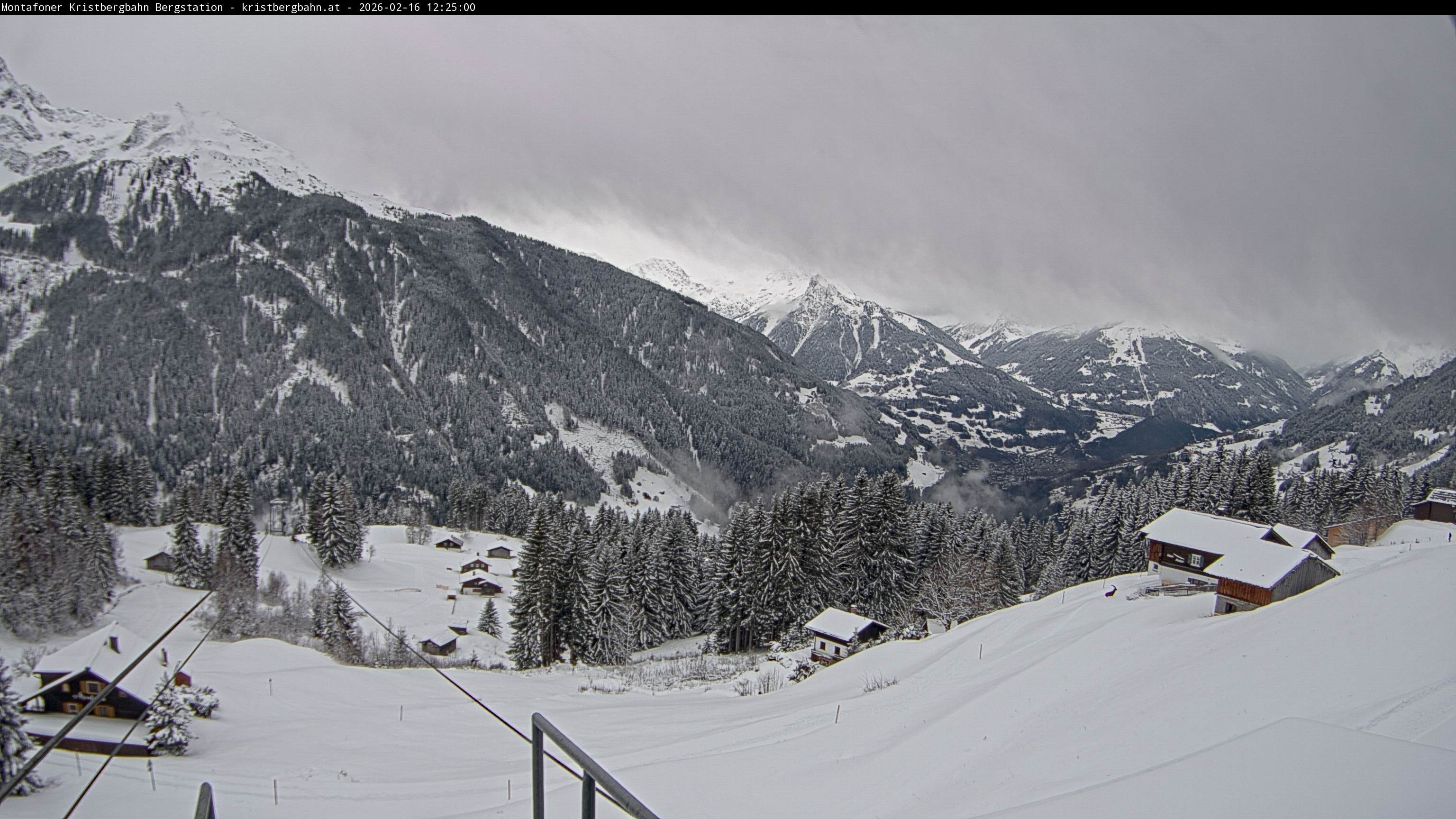 Archiv Foto Webcam Bergstation Montafoner Kristbergbahn, Vorarlberg