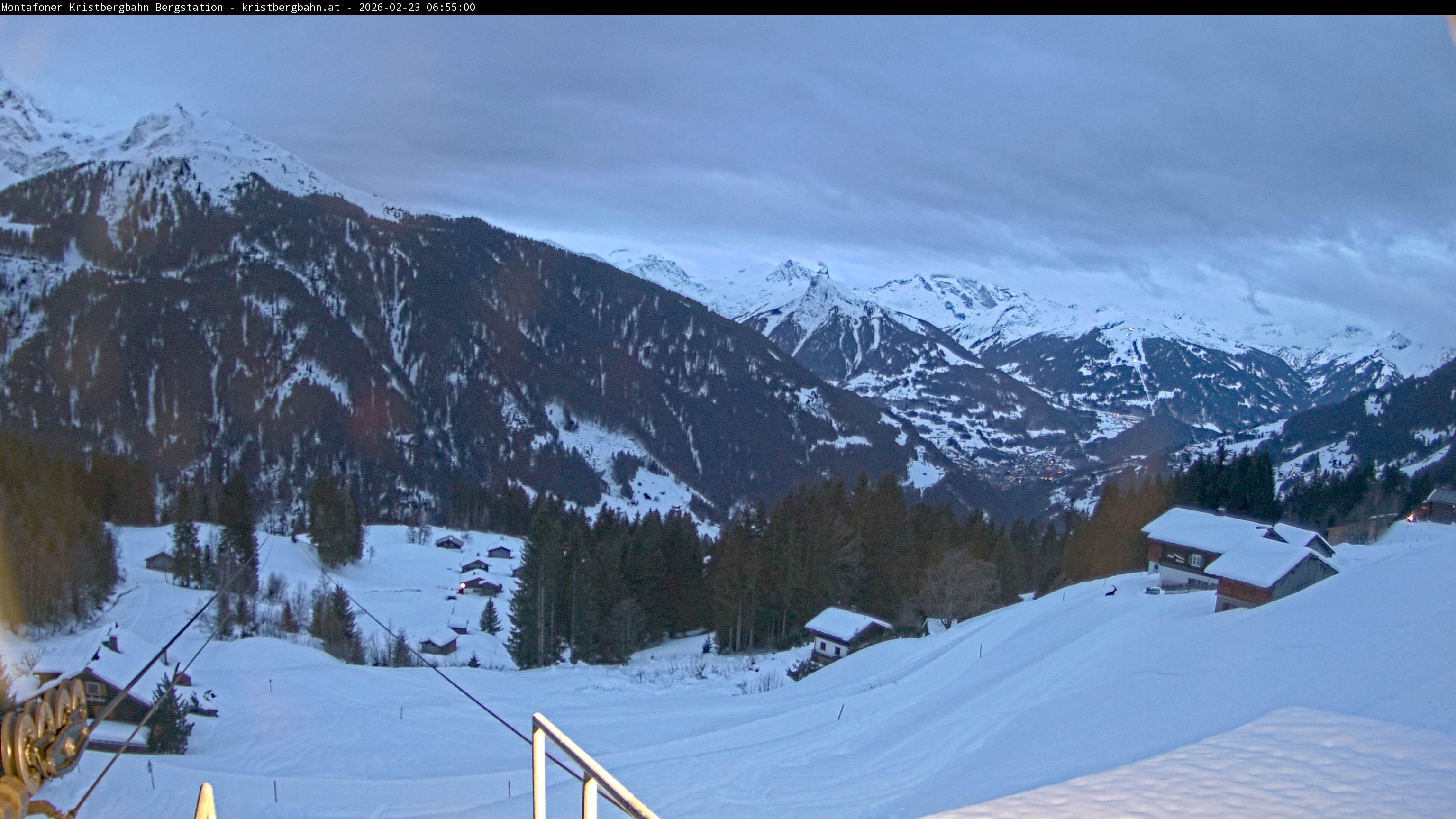 Archiv Foto Webcam Bergstation Montafoner Kristbergbahn, Vorarlberg