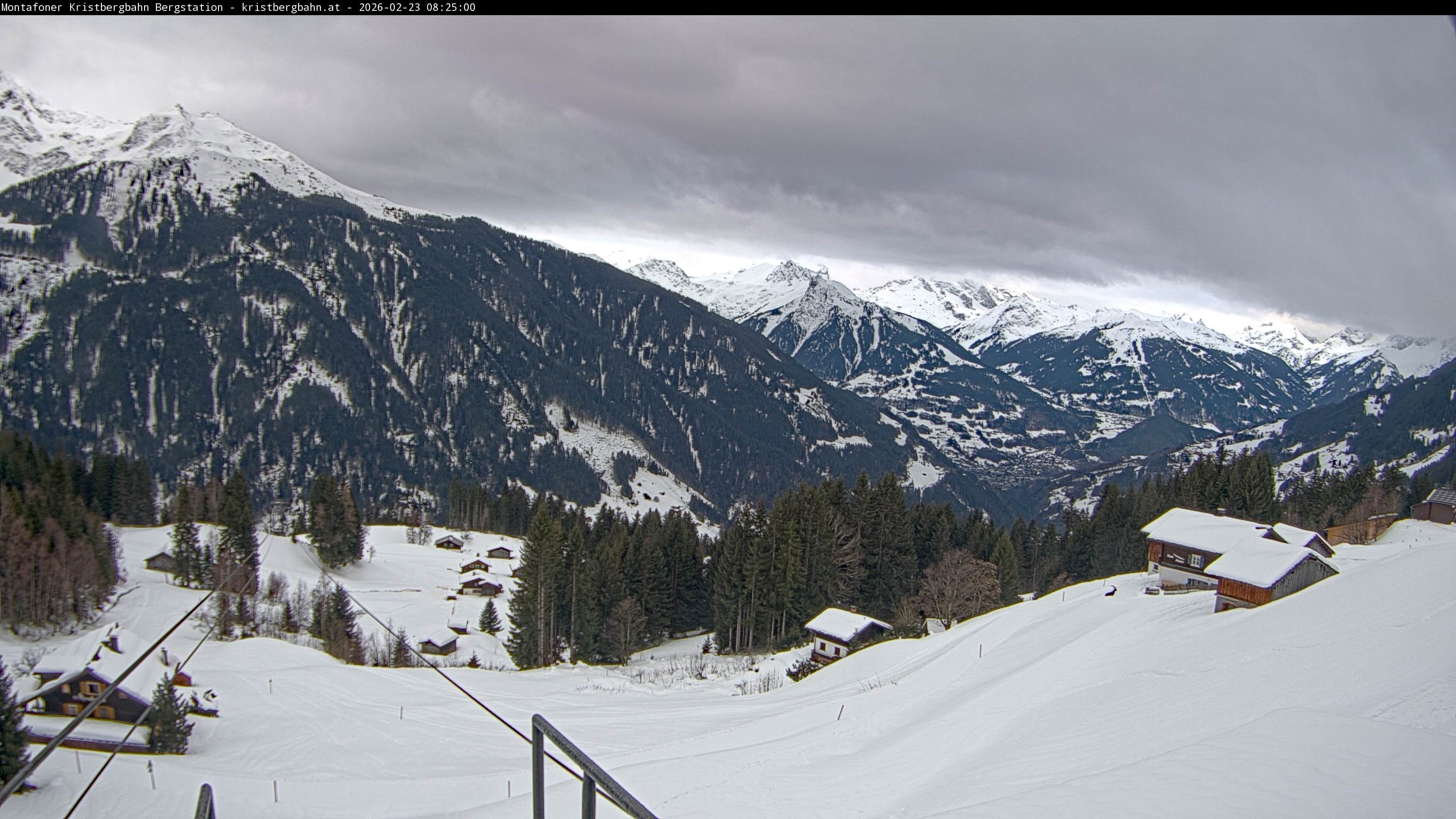Archiv Foto Webcam Bergstation Montafoner Kristbergbahn, Vorarlberg