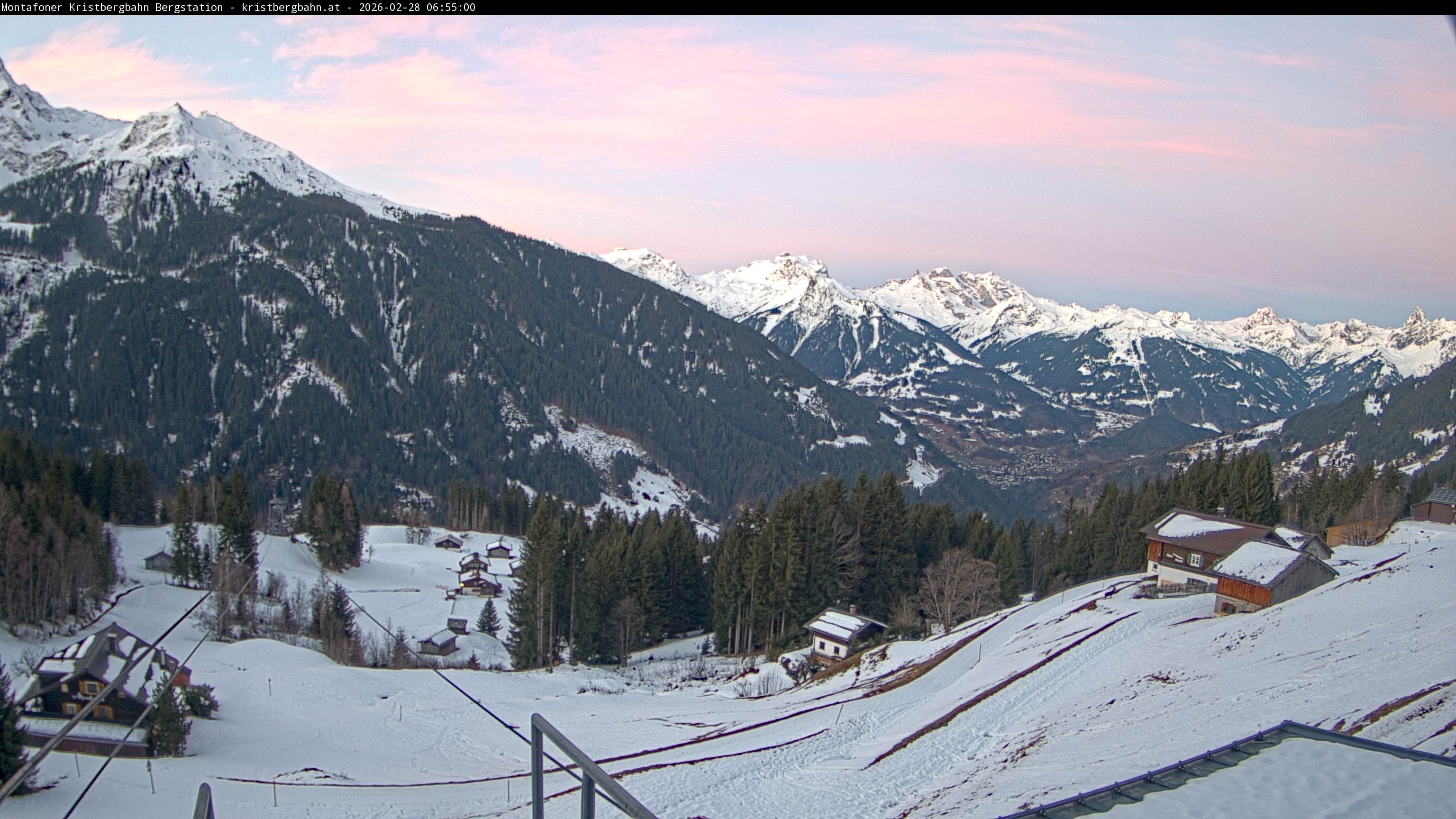 Archiv Foto Webcam Bergstation Montafoner Kristbergbahn, Vorarlberg