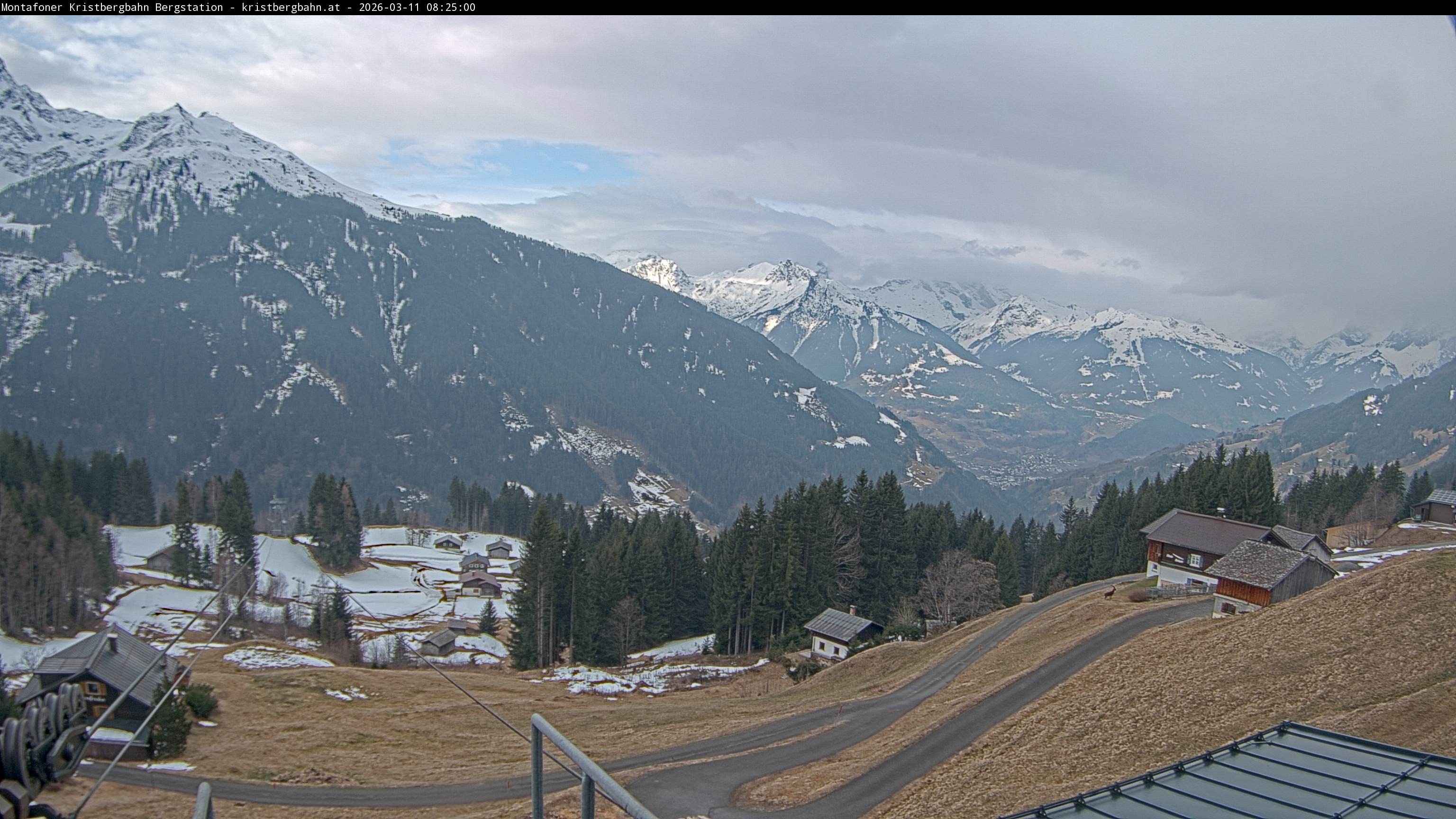 Archiv Foto Webcam Bergstation Montafoner Kristbergbahn, Vorarlberg