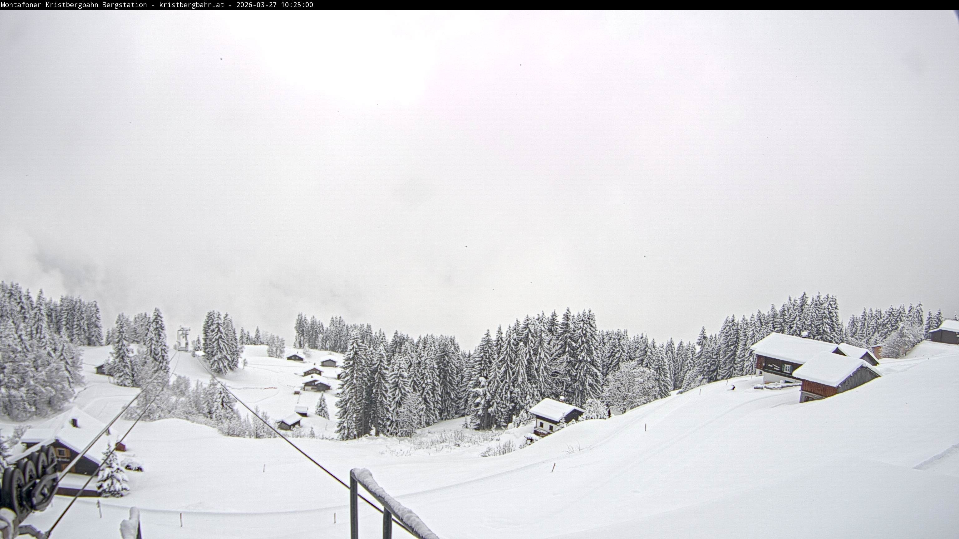 Archiv Foto Webcam Bergstation Montafoner Kristbergbahn, Vorarlberg
