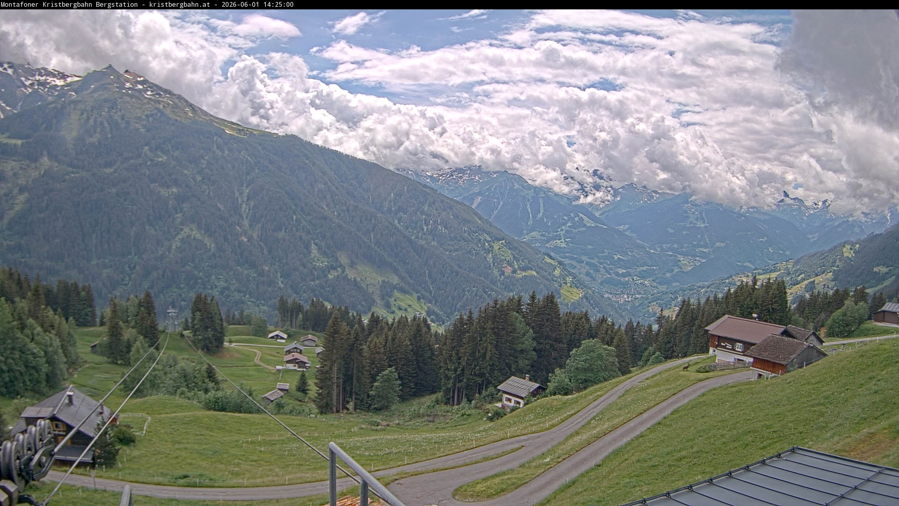 Archiv Foto Webcam Bergstation Montafoner Kristbergbahn, Vorarlberg