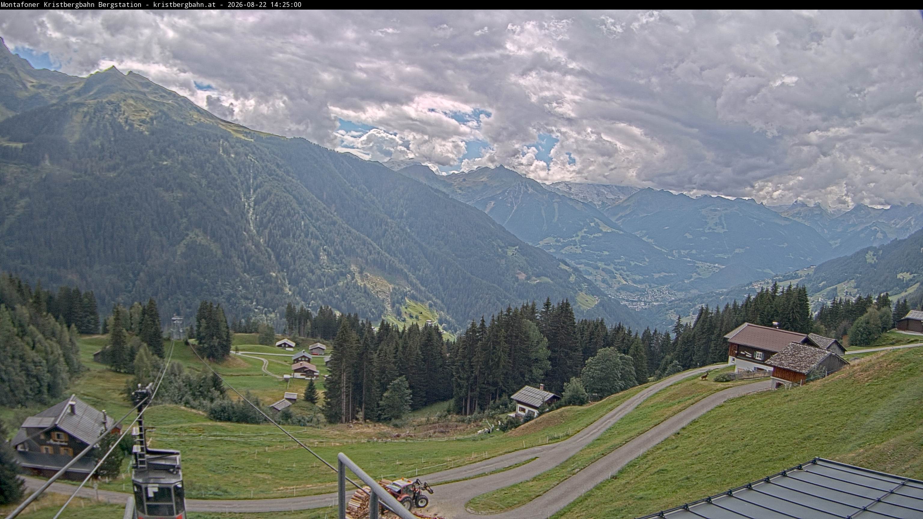 Archiv Foto Webcam Bergstation Montafoner Kristbergbahn, Vorarlberg