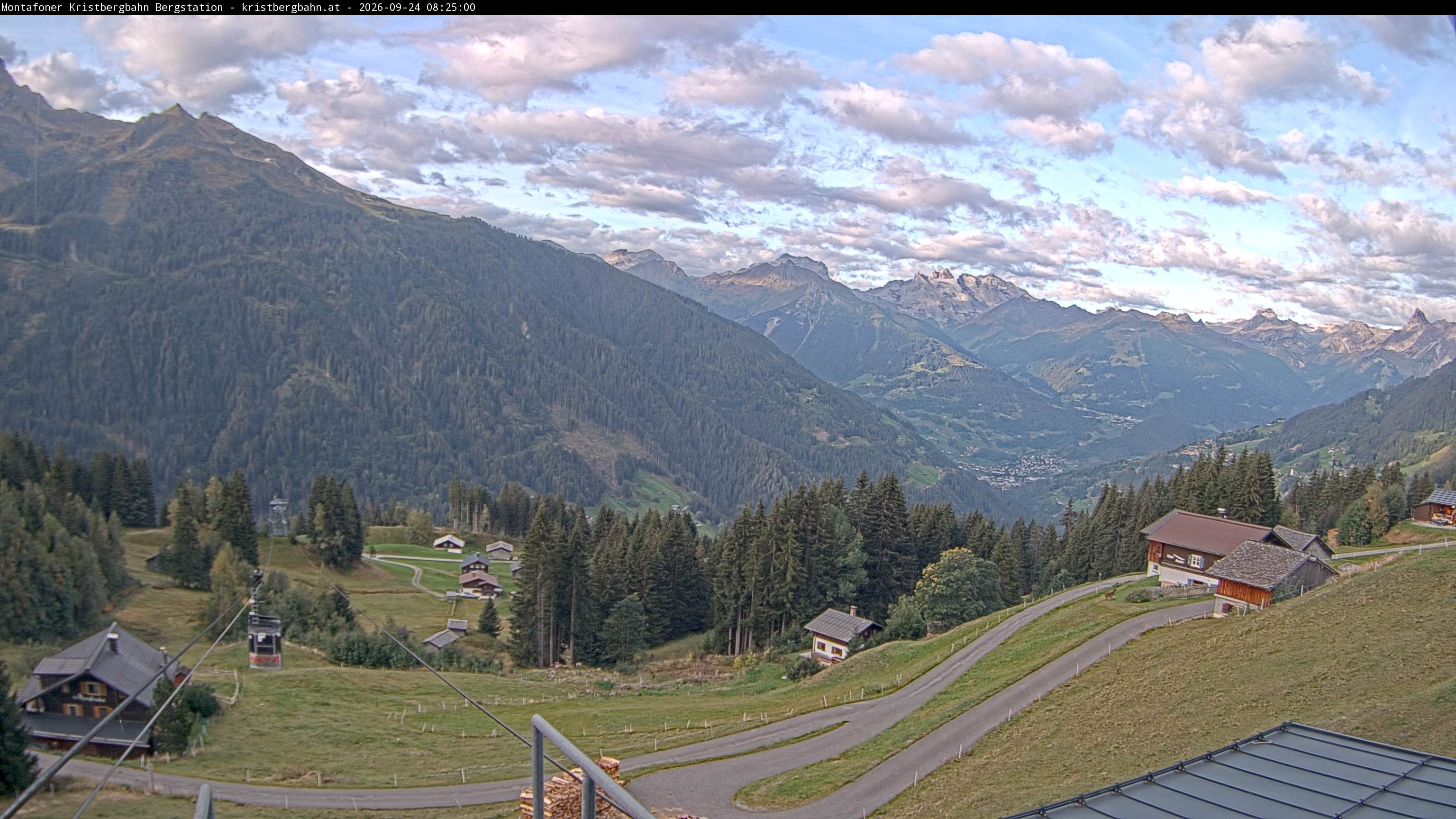 Archiv Foto Webcam Bergstation Montafoner Kristbergbahn, Vorarlberg