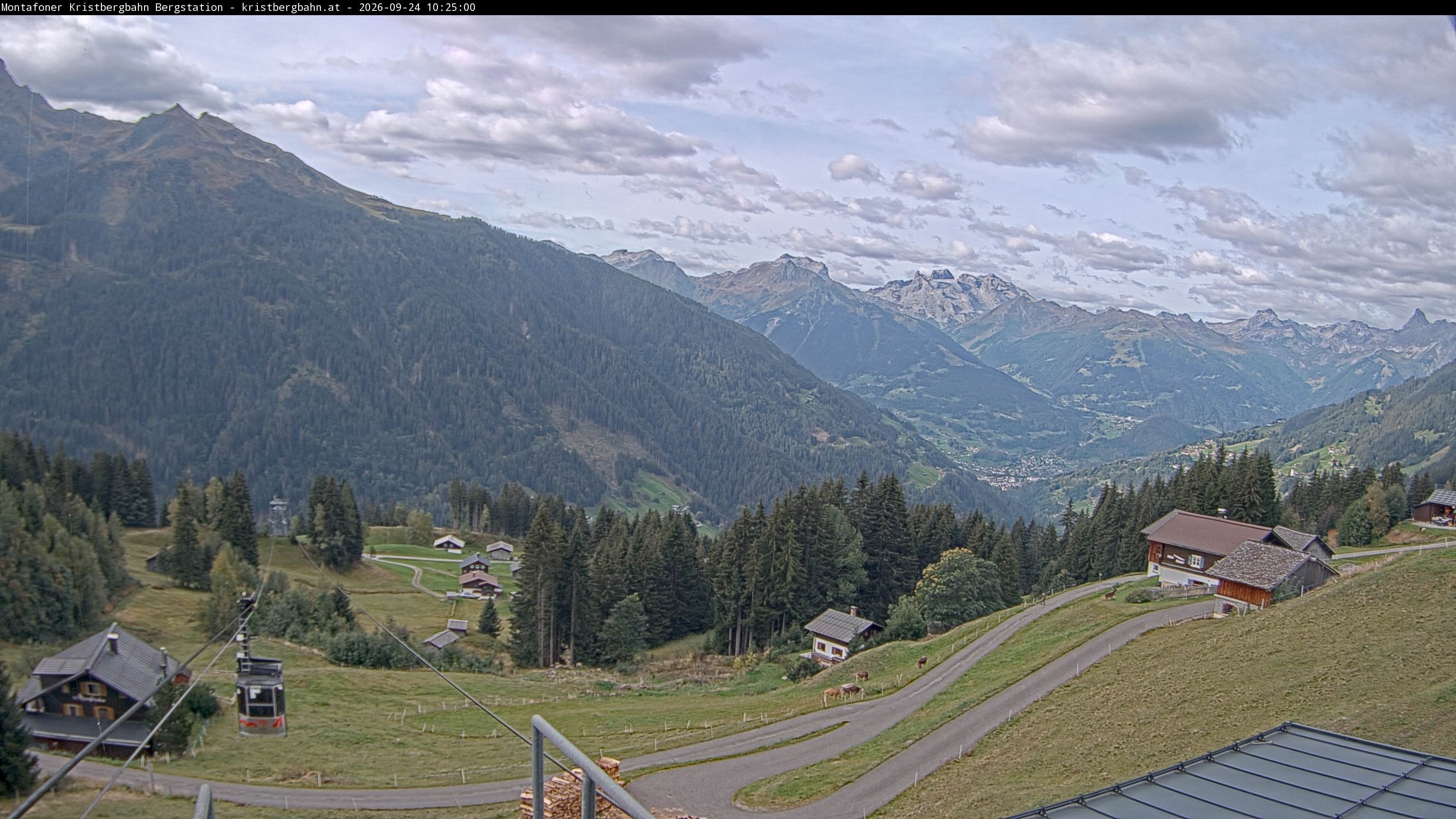 Archiv Foto Webcam Bergstation Montafoner Kristbergbahn, Vorarlberg