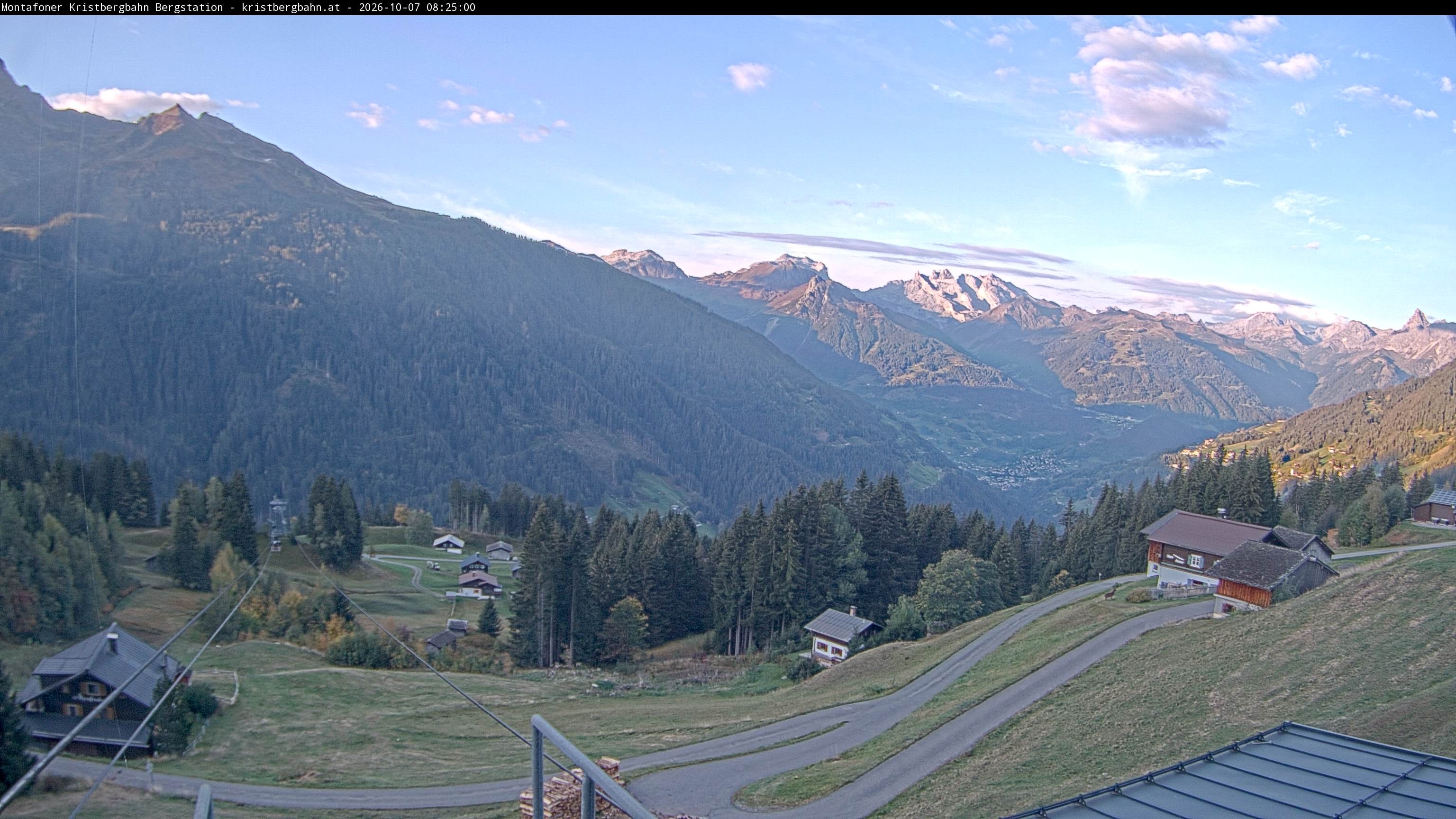Archiv Foto Webcam Bergstation Montafoner Kristbergbahn, Vorarlberg