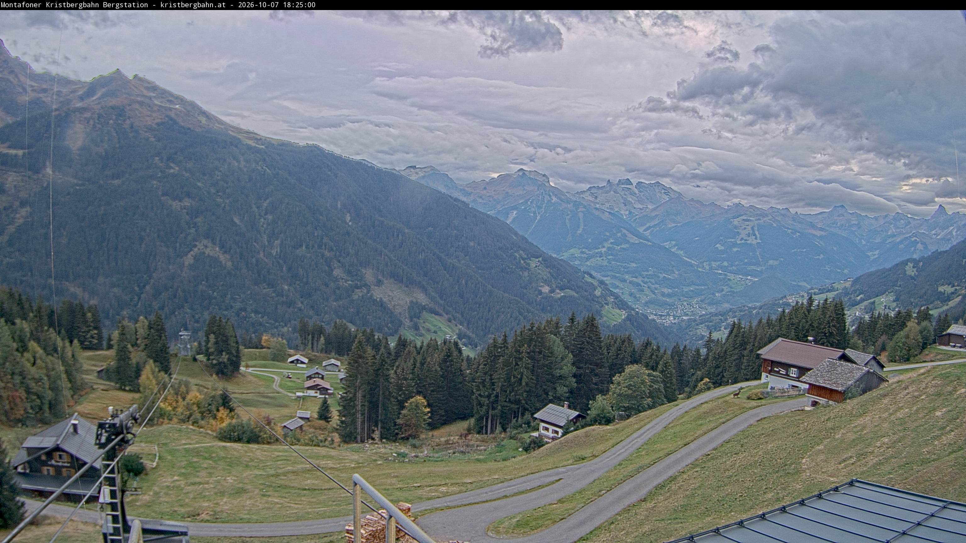 Archiv Foto Webcam Bergstation Montafoner Kristbergbahn, Vorarlberg