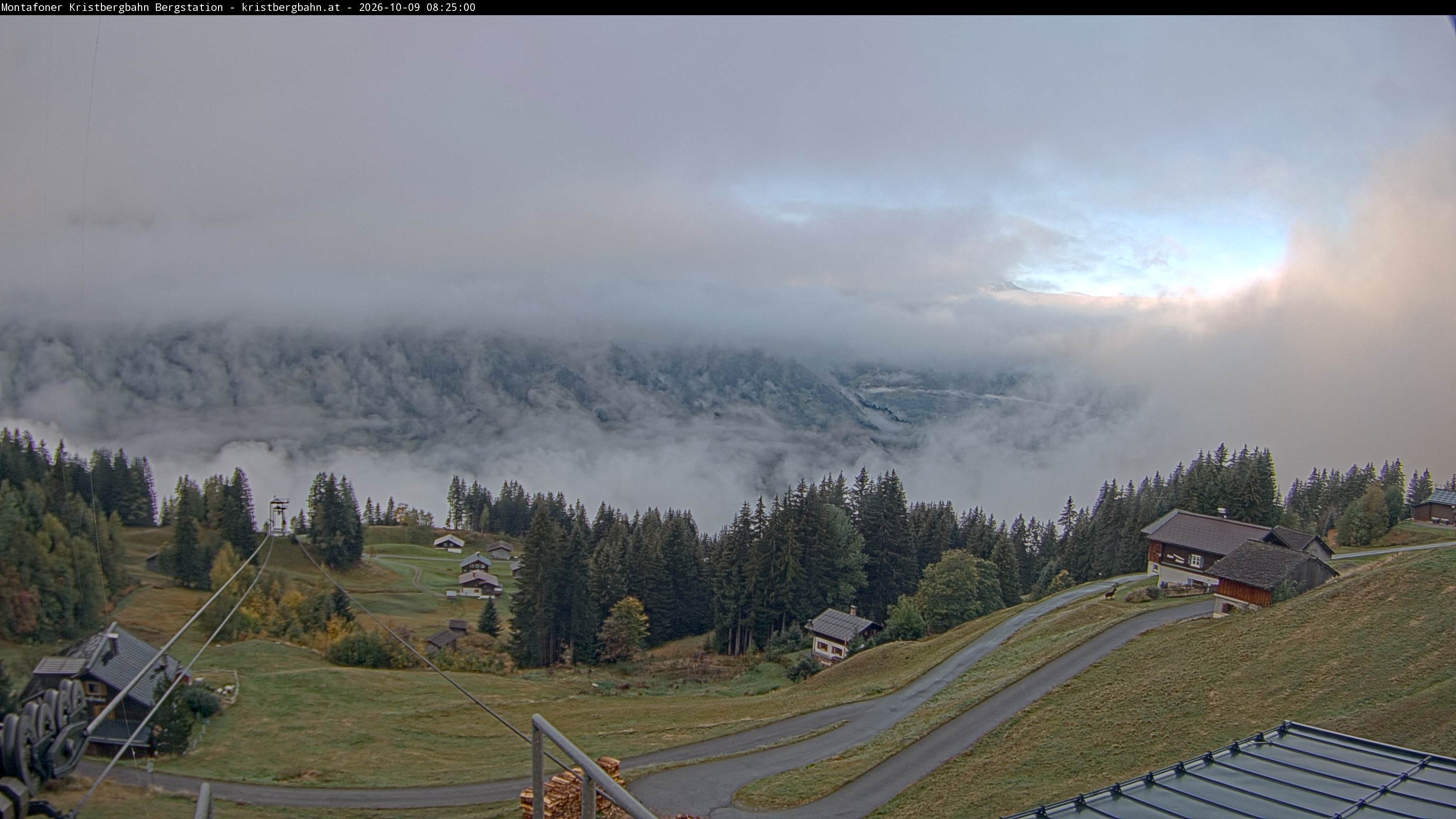 Archiv Foto Webcam Bergstation Montafoner Kristbergbahn, Vorarlberg