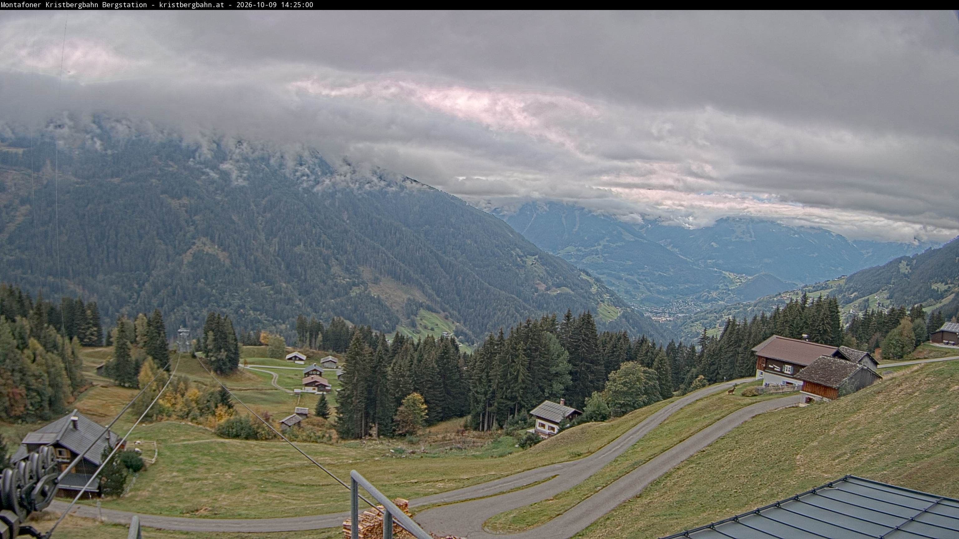 Archiv Foto Webcam Bergstation Montafoner Kristbergbahn, Vorarlberg