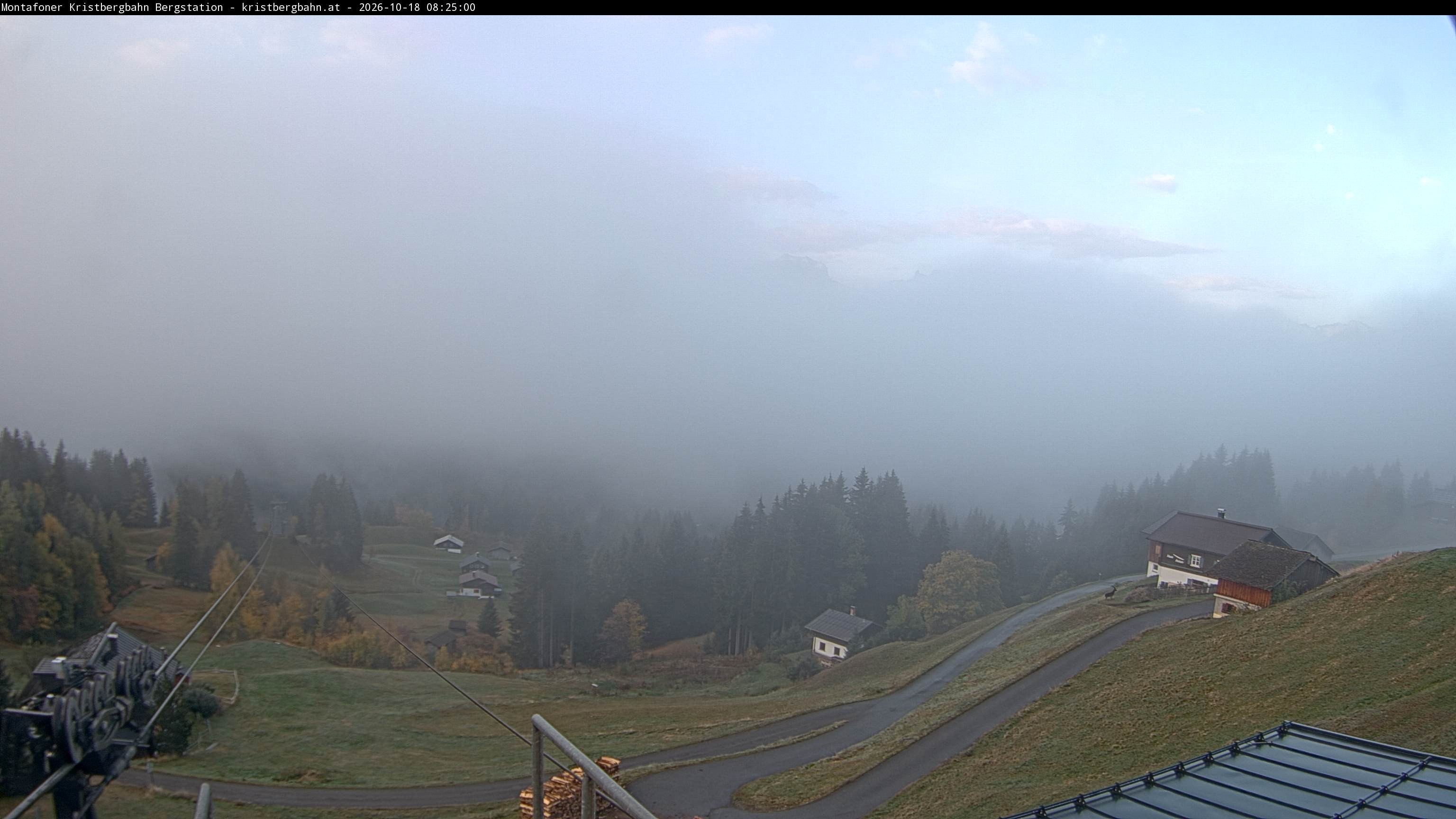 Archiv Foto Webcam Bergstation Montafoner Kristbergbahn, Vorarlberg