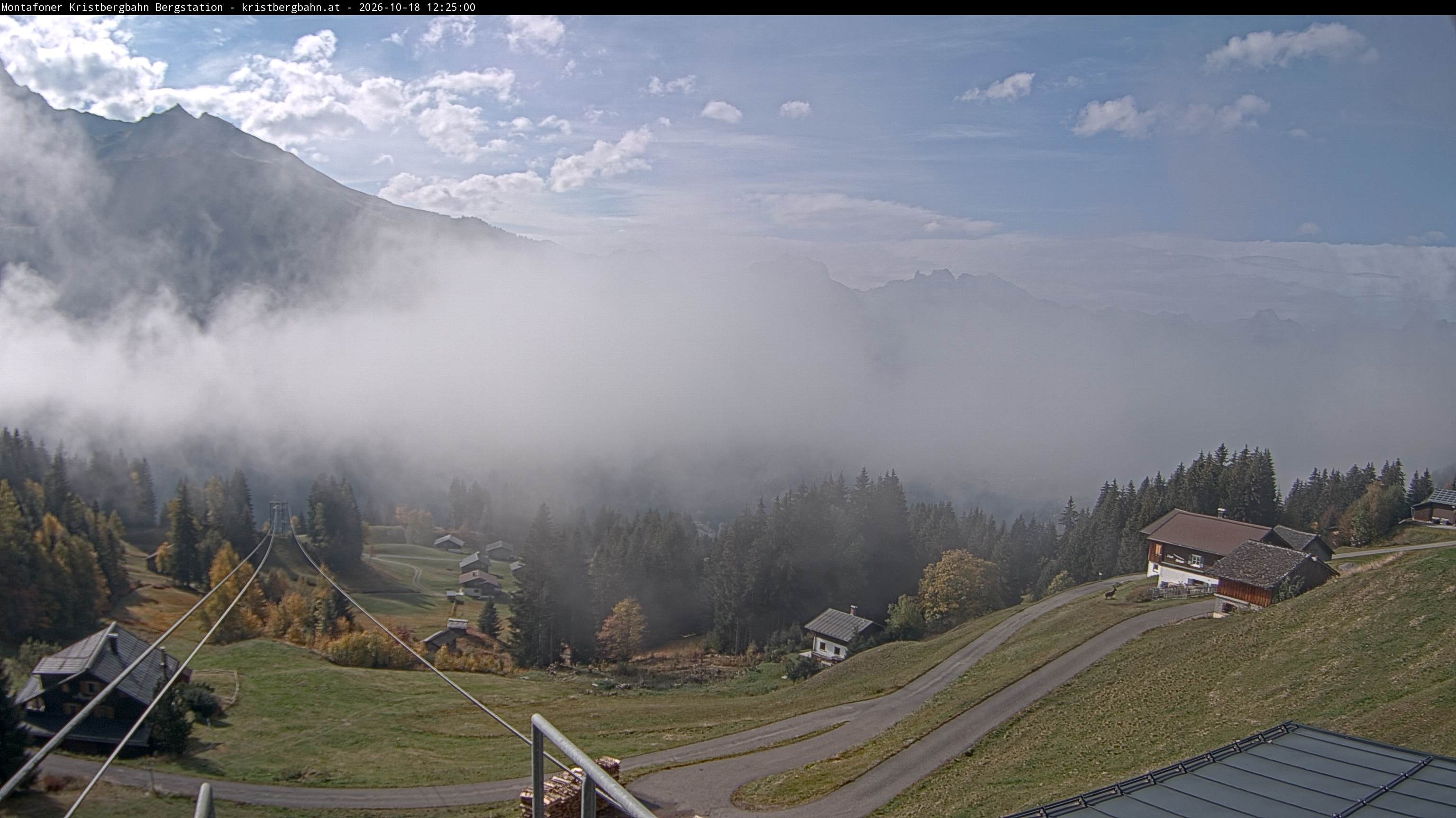 Archiv Foto Webcam Bergstation Montafoner Kristbergbahn, Vorarlberg