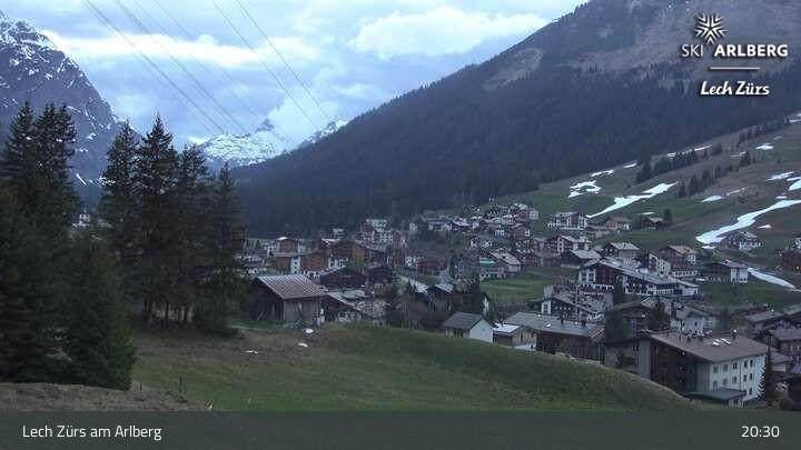 Archiv Foto Webcam Panoramablick: Oberlech