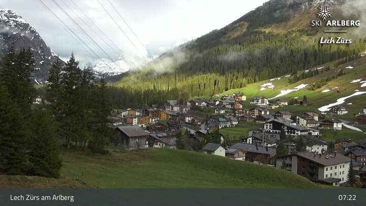 Archived image Webcam Panorama View: Oberlech