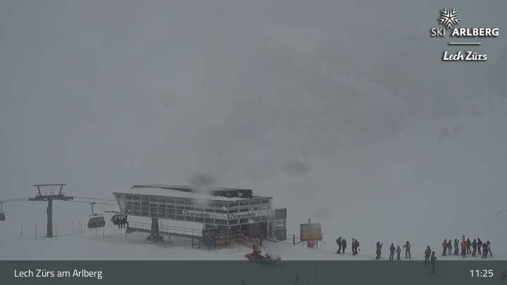 Archived image Webcam Zürs: Mountain Restaurant Seekopf