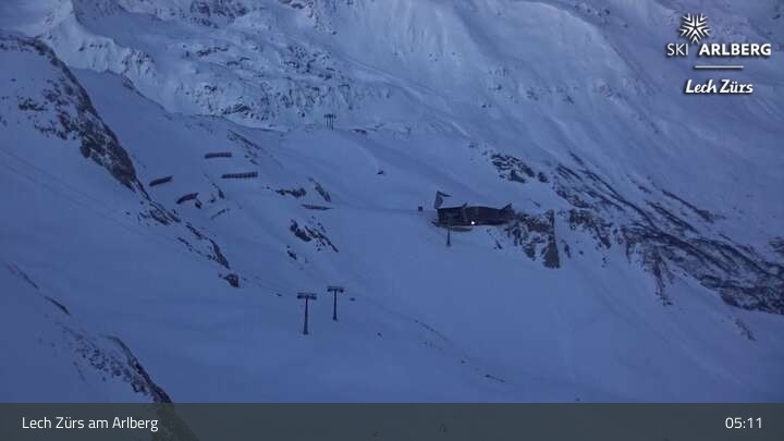 Archiv Foto Webcam Lech Zürs: Trittkopf Bergstation