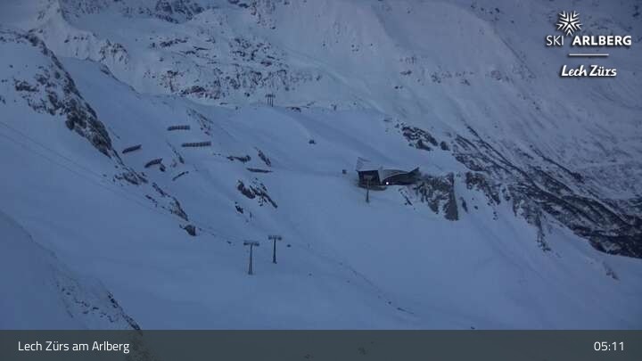 Archiv Foto Webcam Lech Zürs: Trittkopf Bergstation