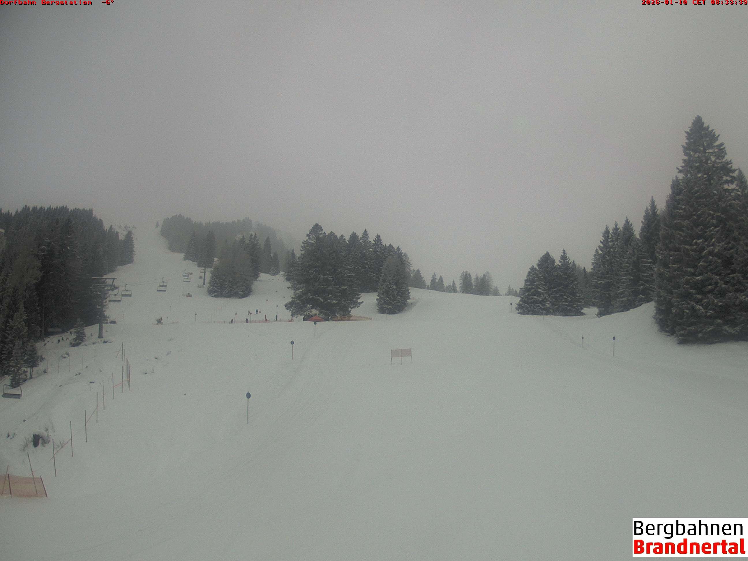 Archived image Webcam mountain station "Dorfbahn", valley "Brandnertal"