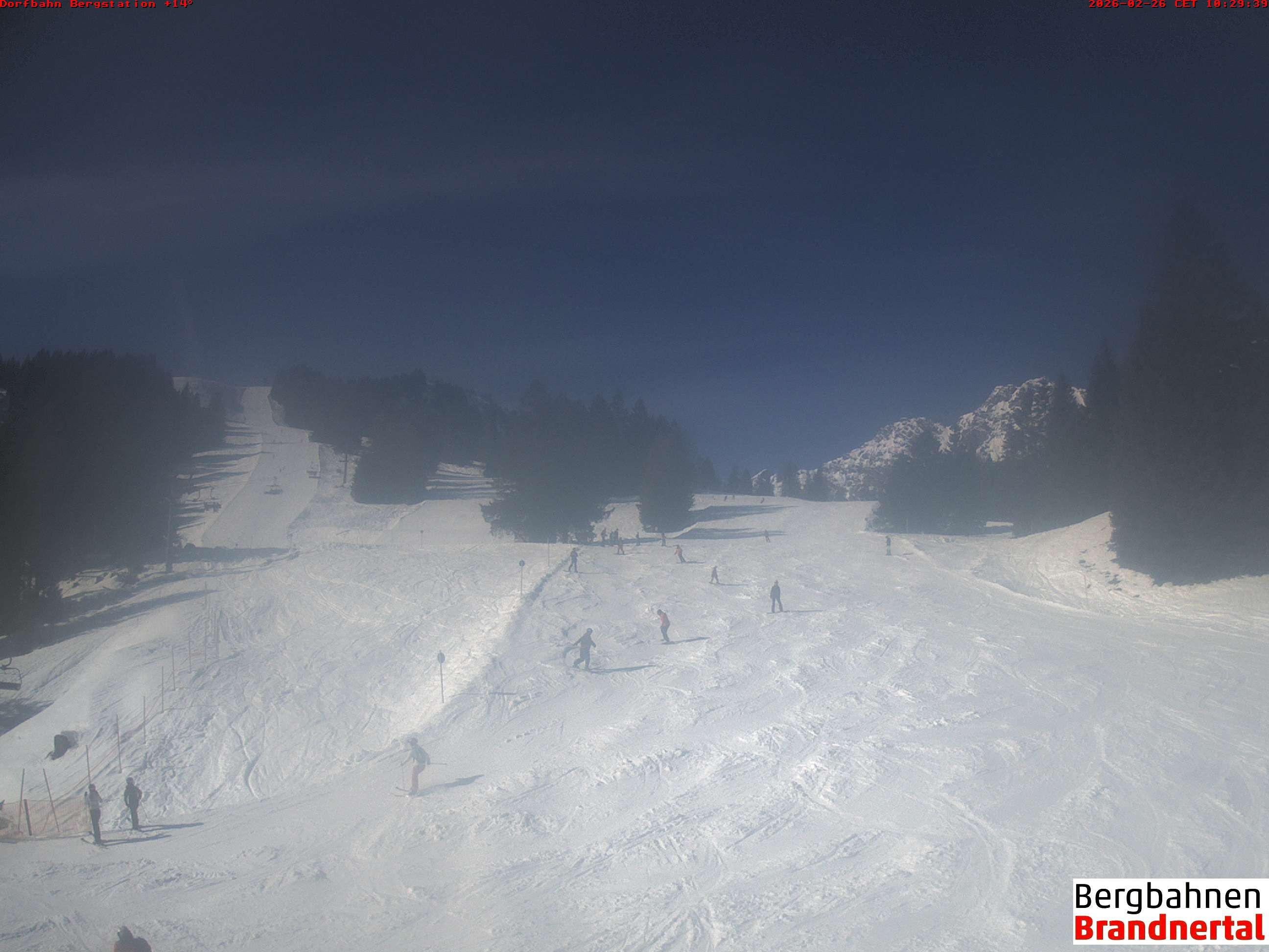 Archived image Webcam mountain station "Dorfbahn", valley "Brandnertal"