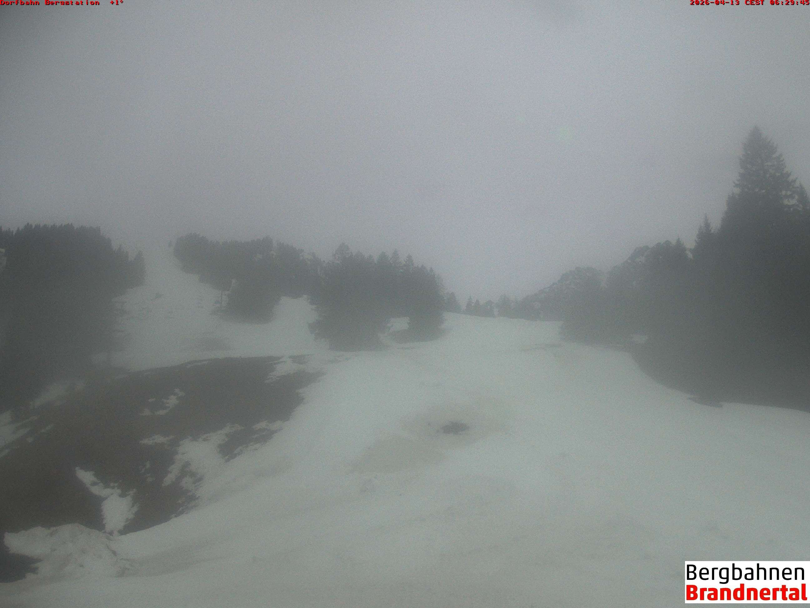 Archived image Webcam mountain station "Dorfbahn", valley "Brandnertal"