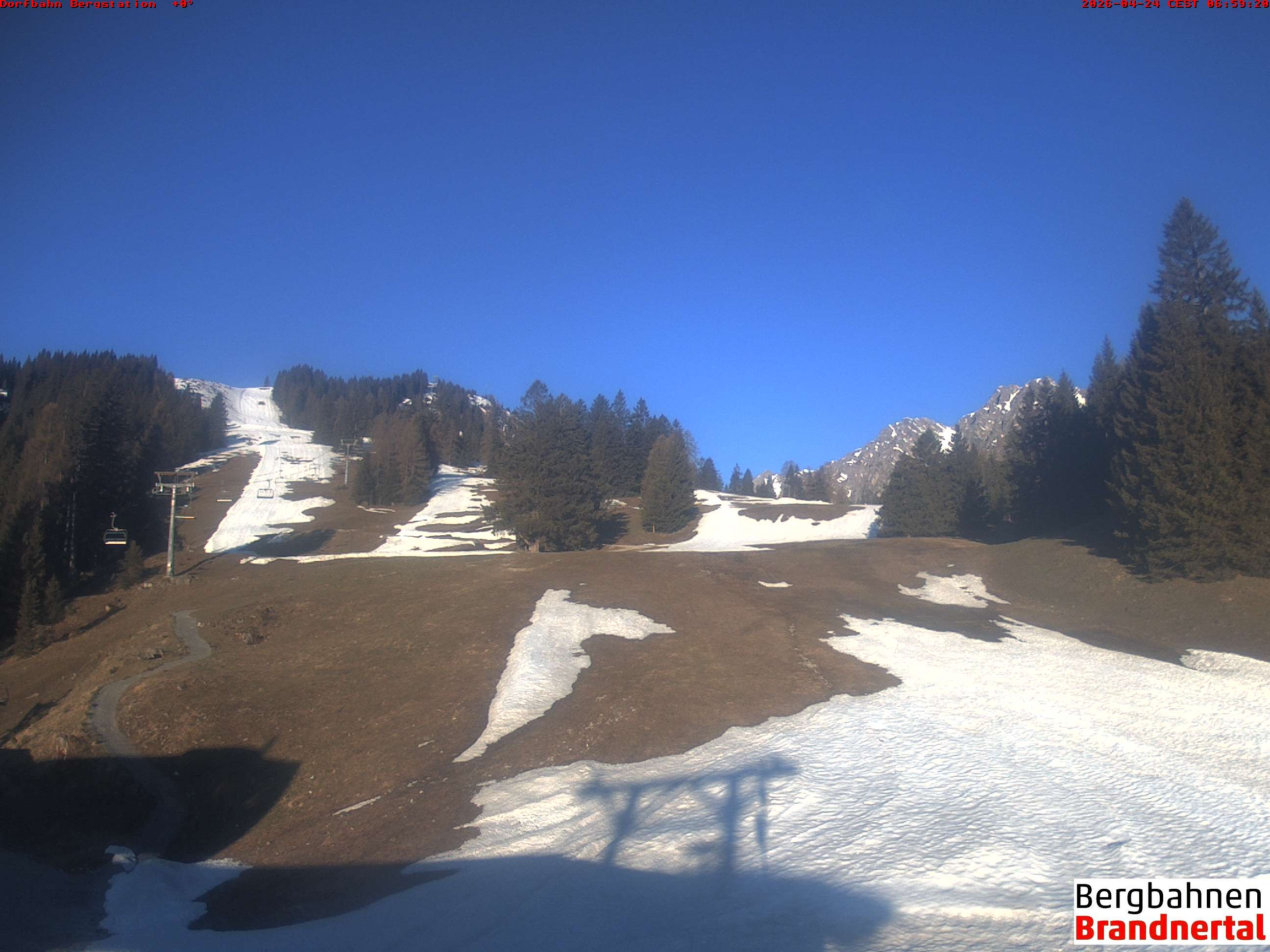 Archiv Foto Webcam Bergstation Dorfbahn, Brandnertal in Vorarlberg