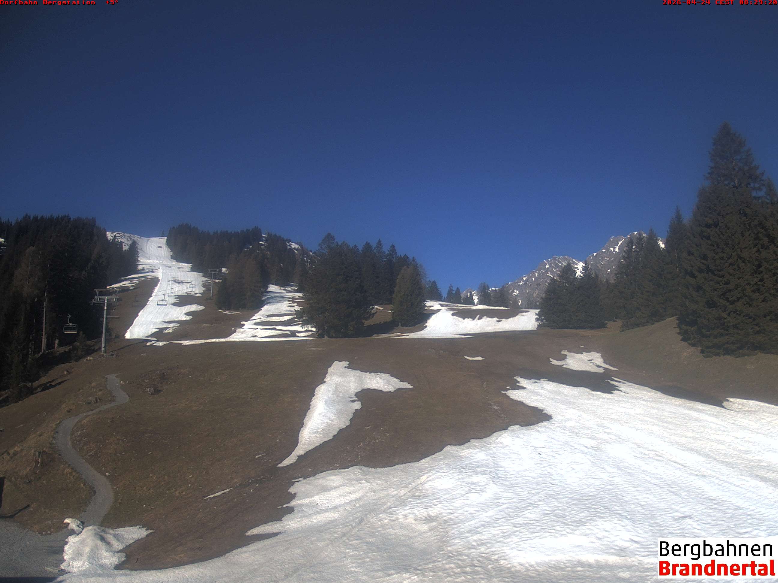 Archiv Foto Webcam Bergstation Dorfbahn, Brandnertal in Vorarlberg