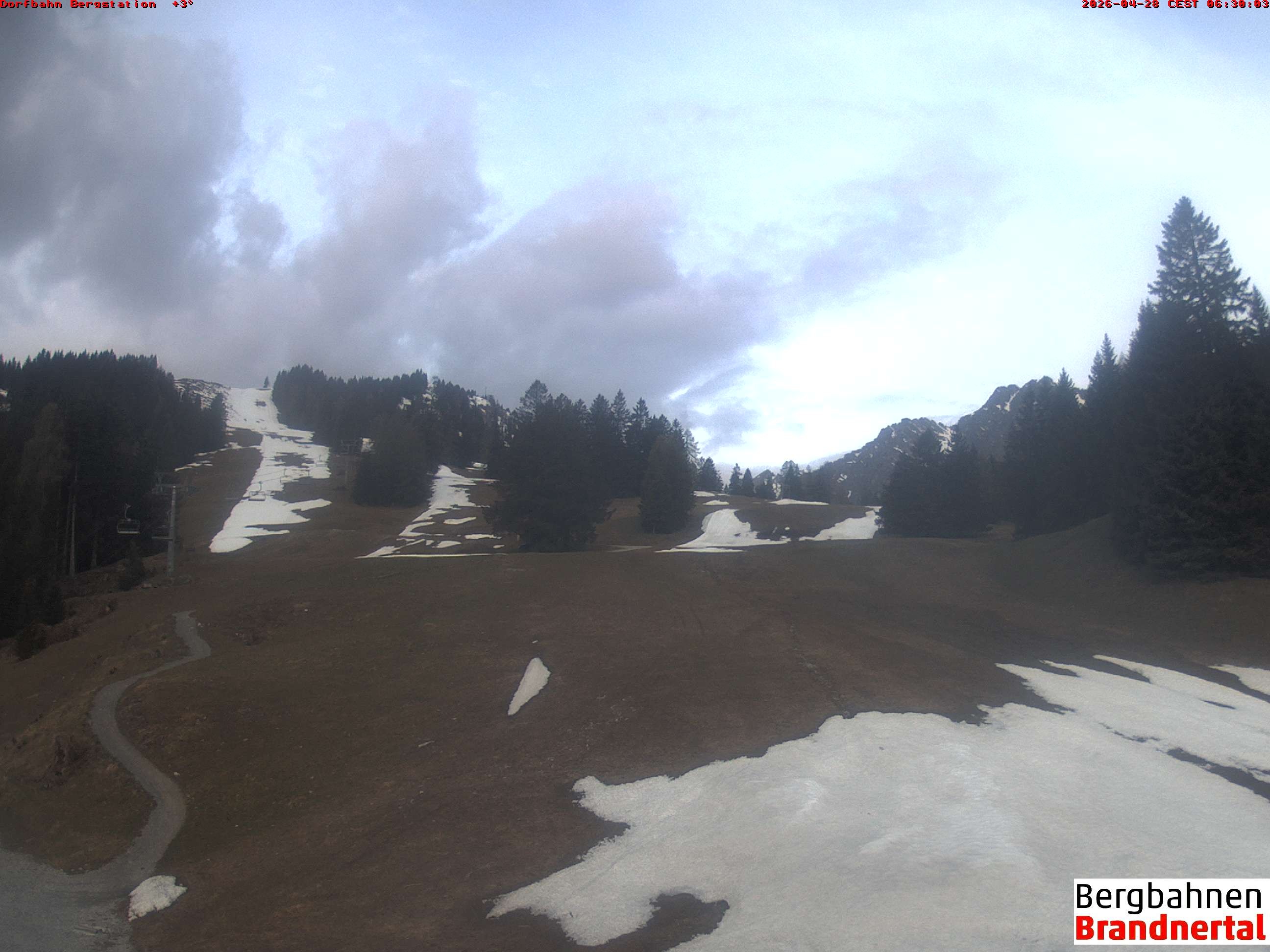 Archiv Foto Webcam Bergstation Dorfbahn, Brandnertal in Vorarlberg