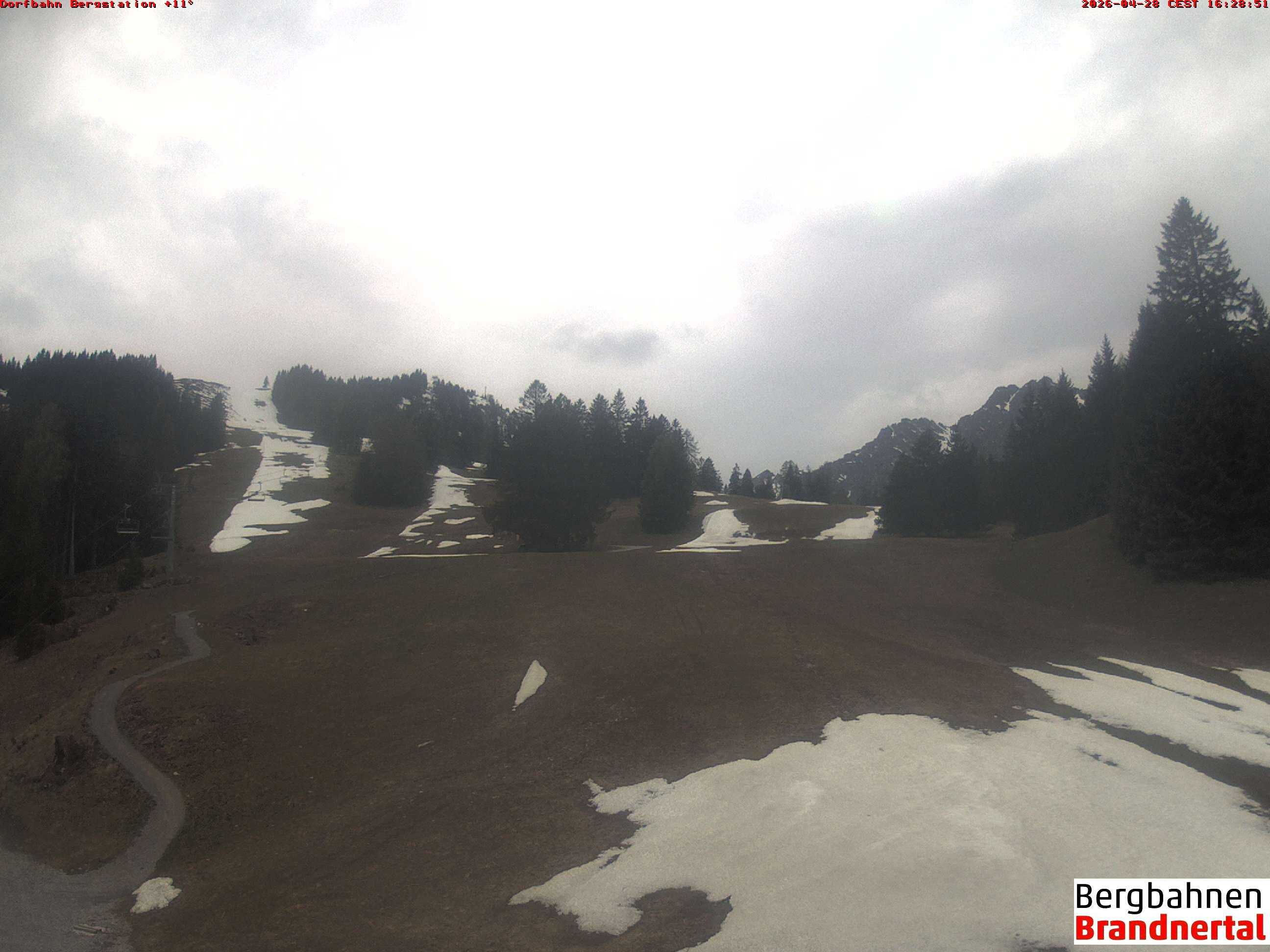 Archiv Foto Webcam Bergstation Dorfbahn, Brandnertal in Vorarlberg