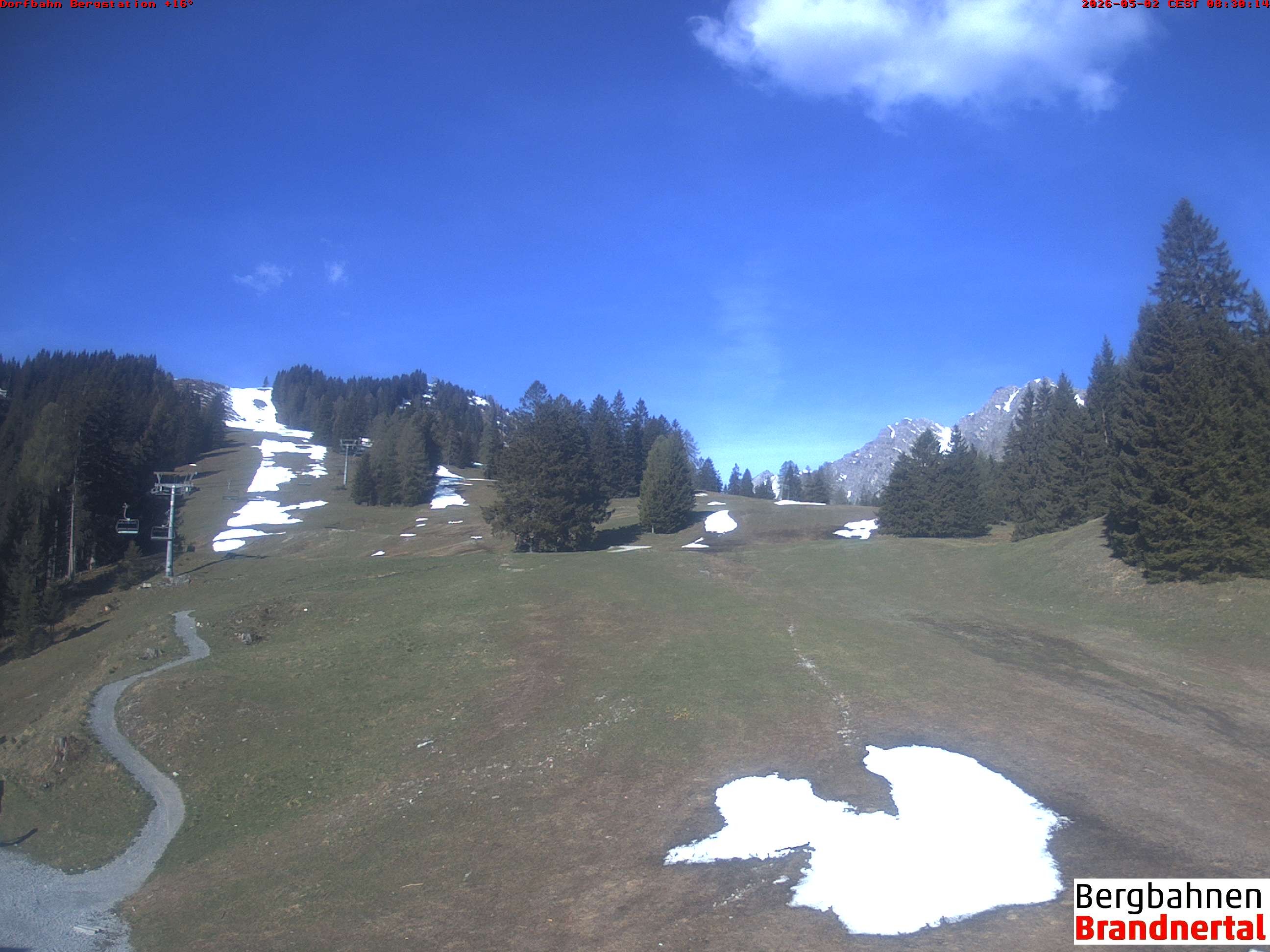 Archiv Foto Webcam Bergstation Dorfbahn, Brandnertal in Vorarlberg