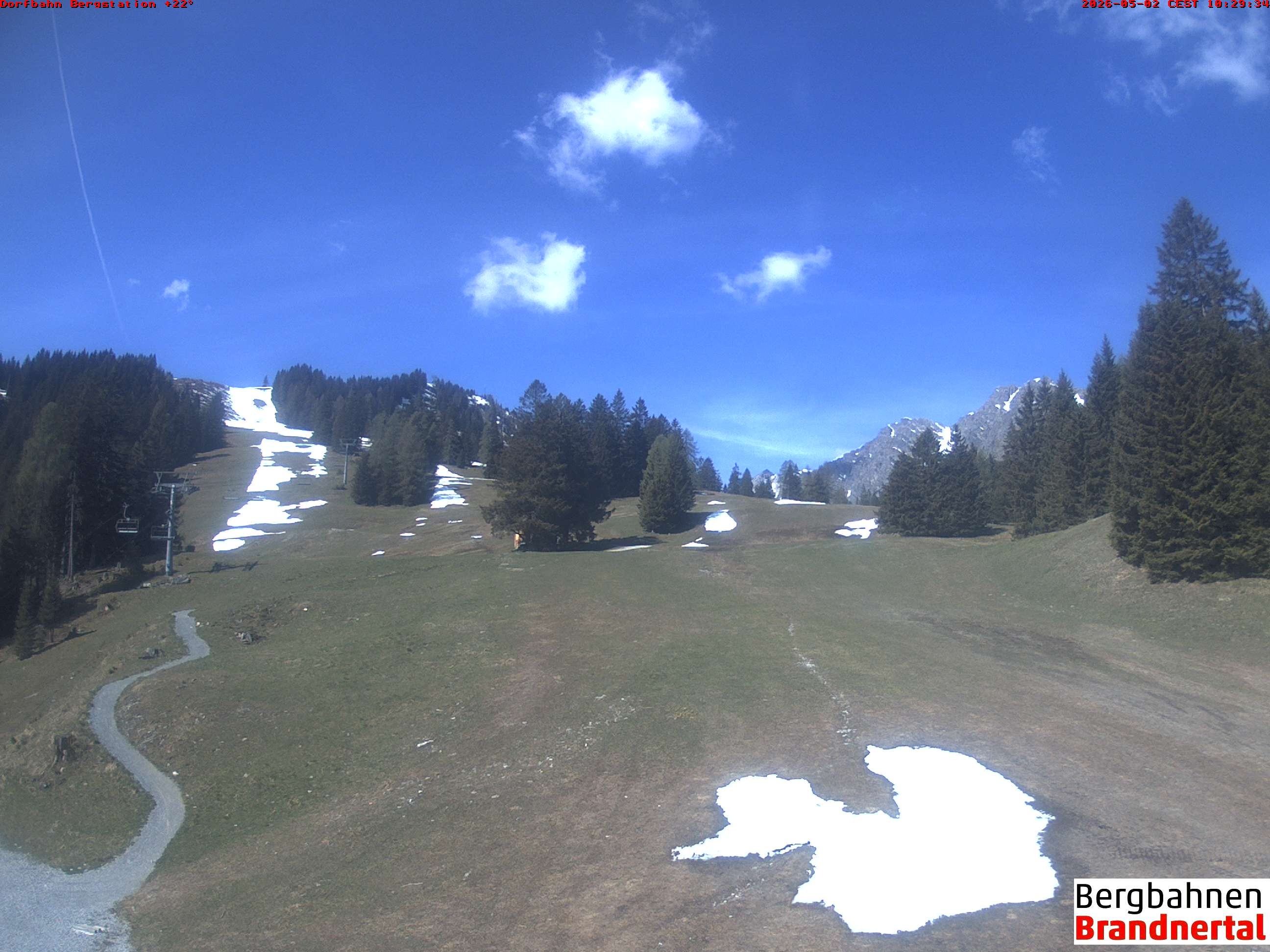 Archiv Foto Webcam Bergstation Dorfbahn, Brandnertal in Vorarlberg
