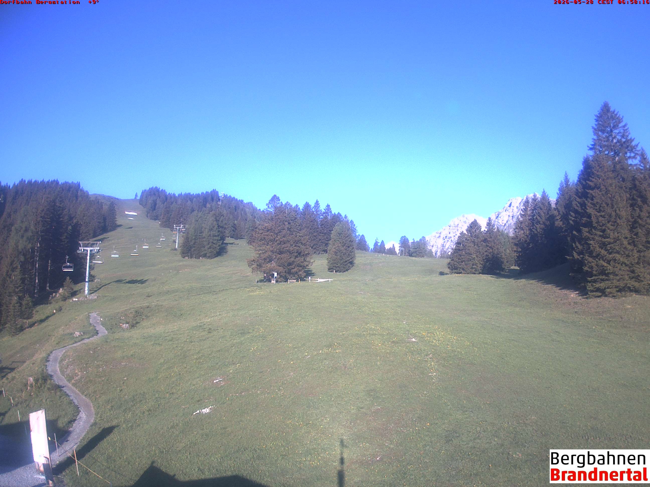 Archived image Webcam mountain station "Dorfbahn", valley "Brandnertal"