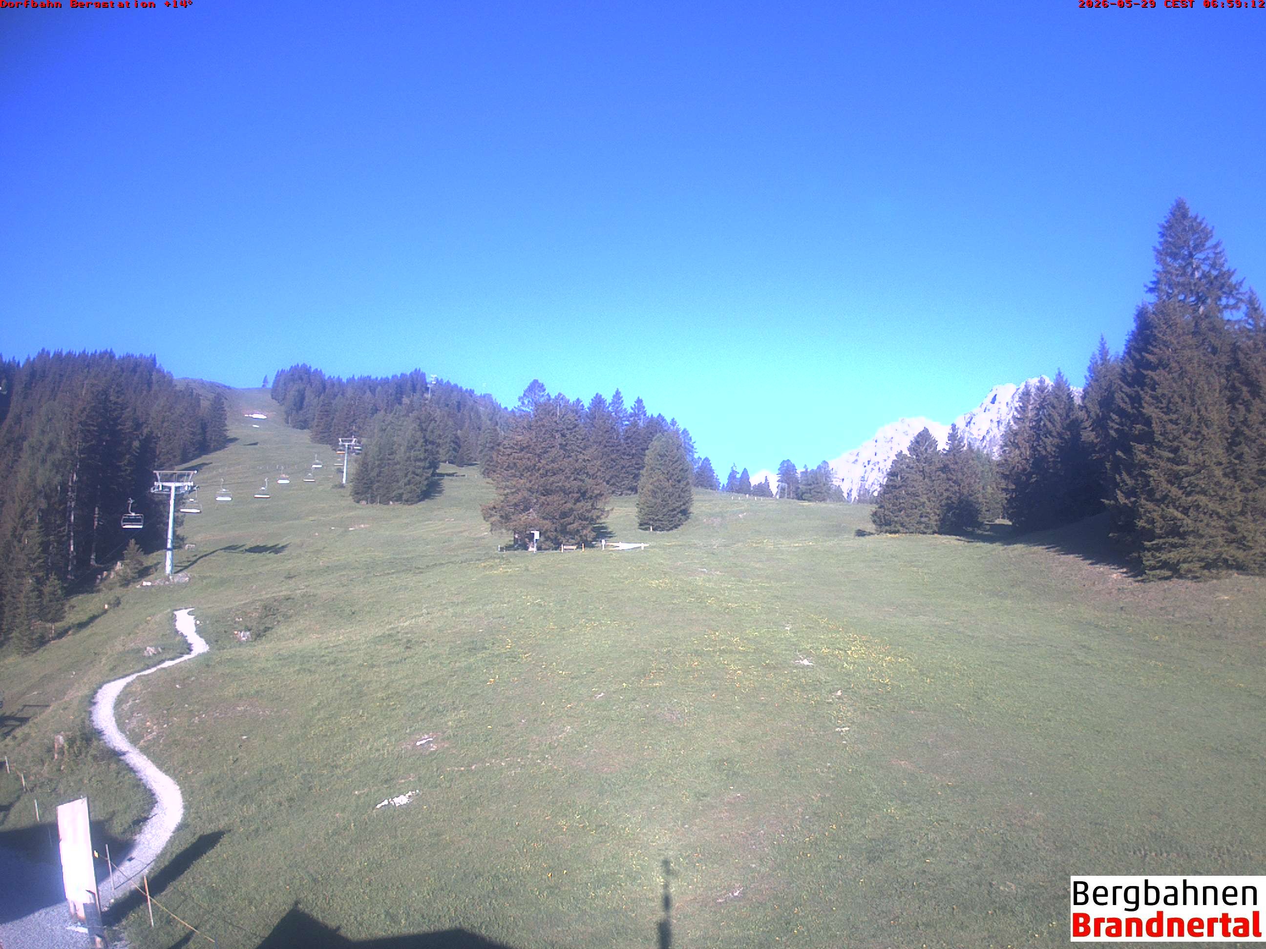 Archived image Webcam mountain station "Dorfbahn", valley "Brandnertal"