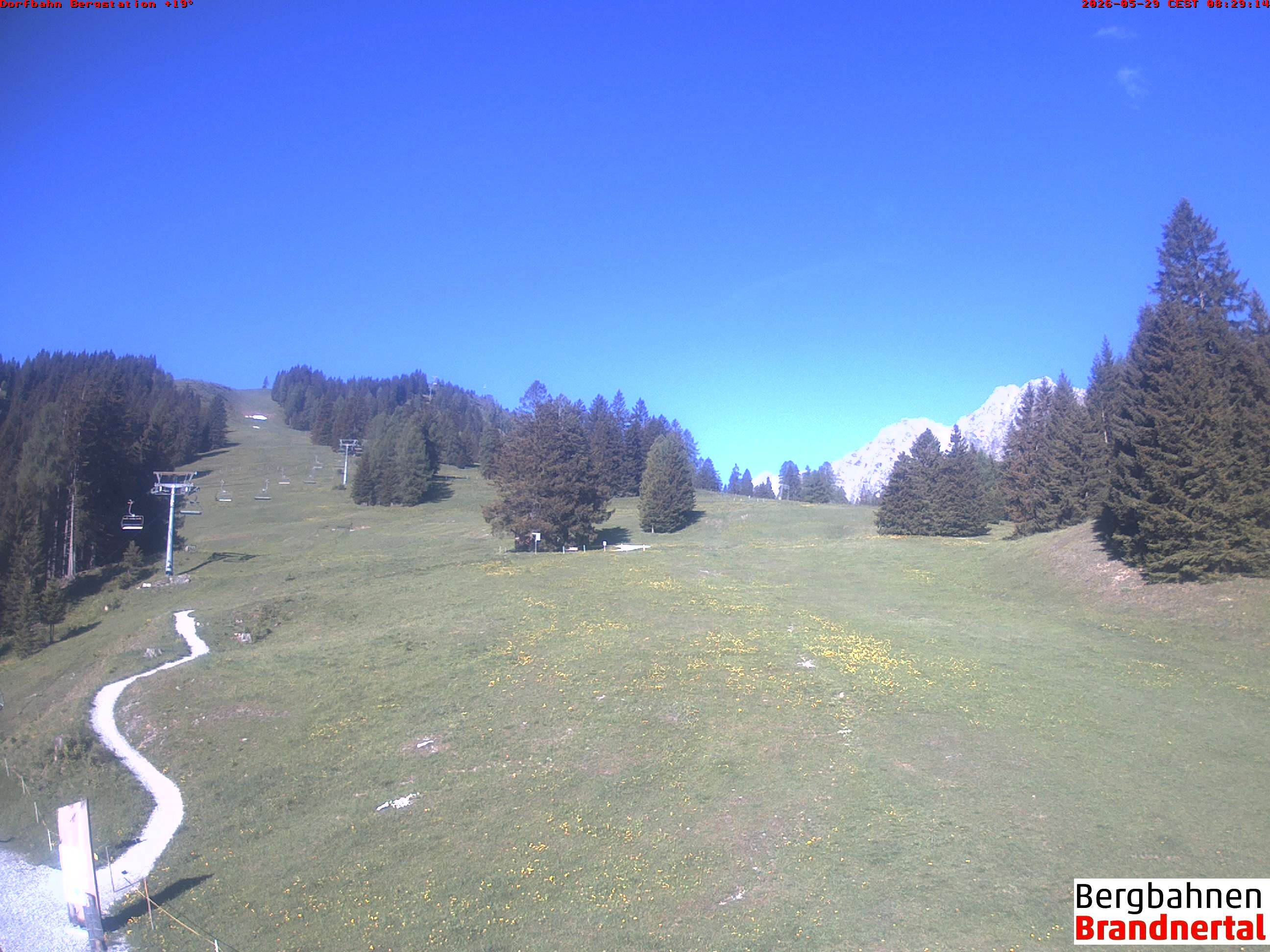 Archived image Webcam mountain station "Dorfbahn", valley "Brandnertal"