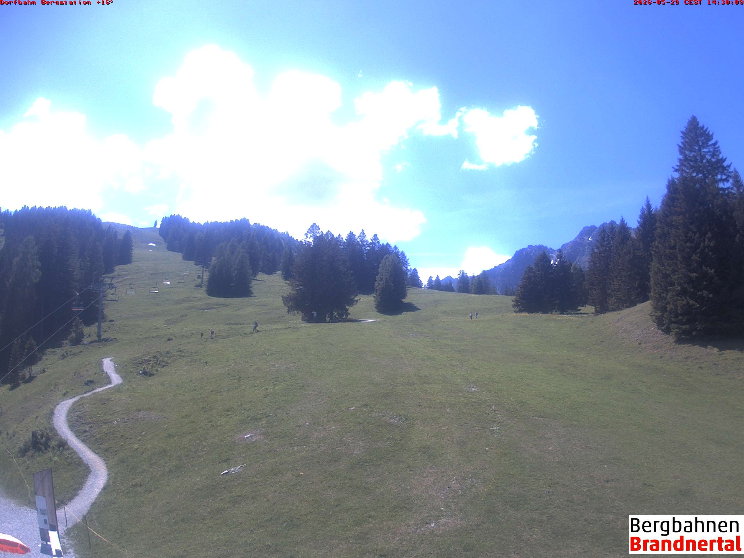 Archived image Webcam mountain station "Dorfbahn", valley "Brandnertal"