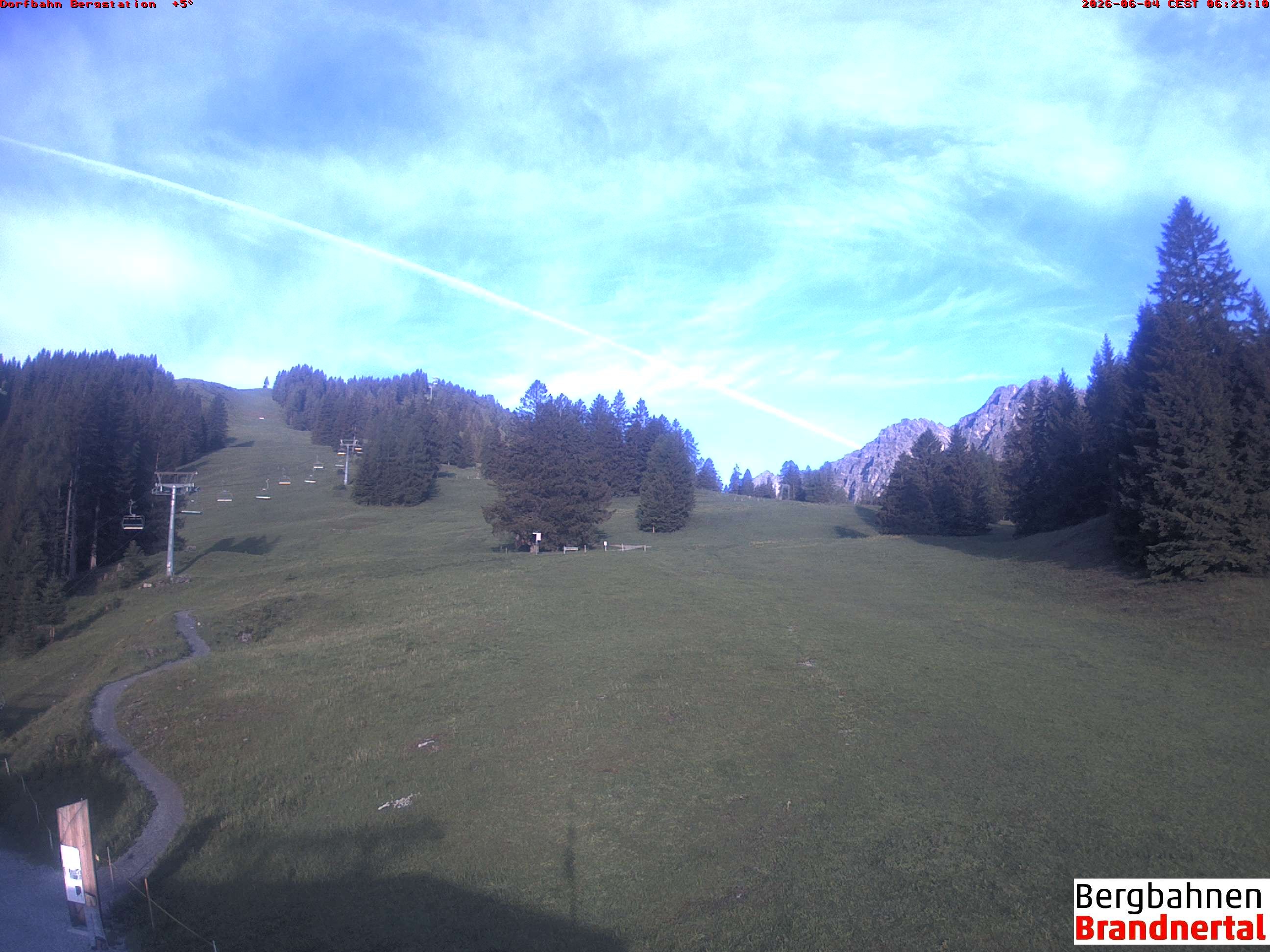 Archiv Foto Webcam Bergstation Dorfbahn, Brandnertal in Vorarlberg