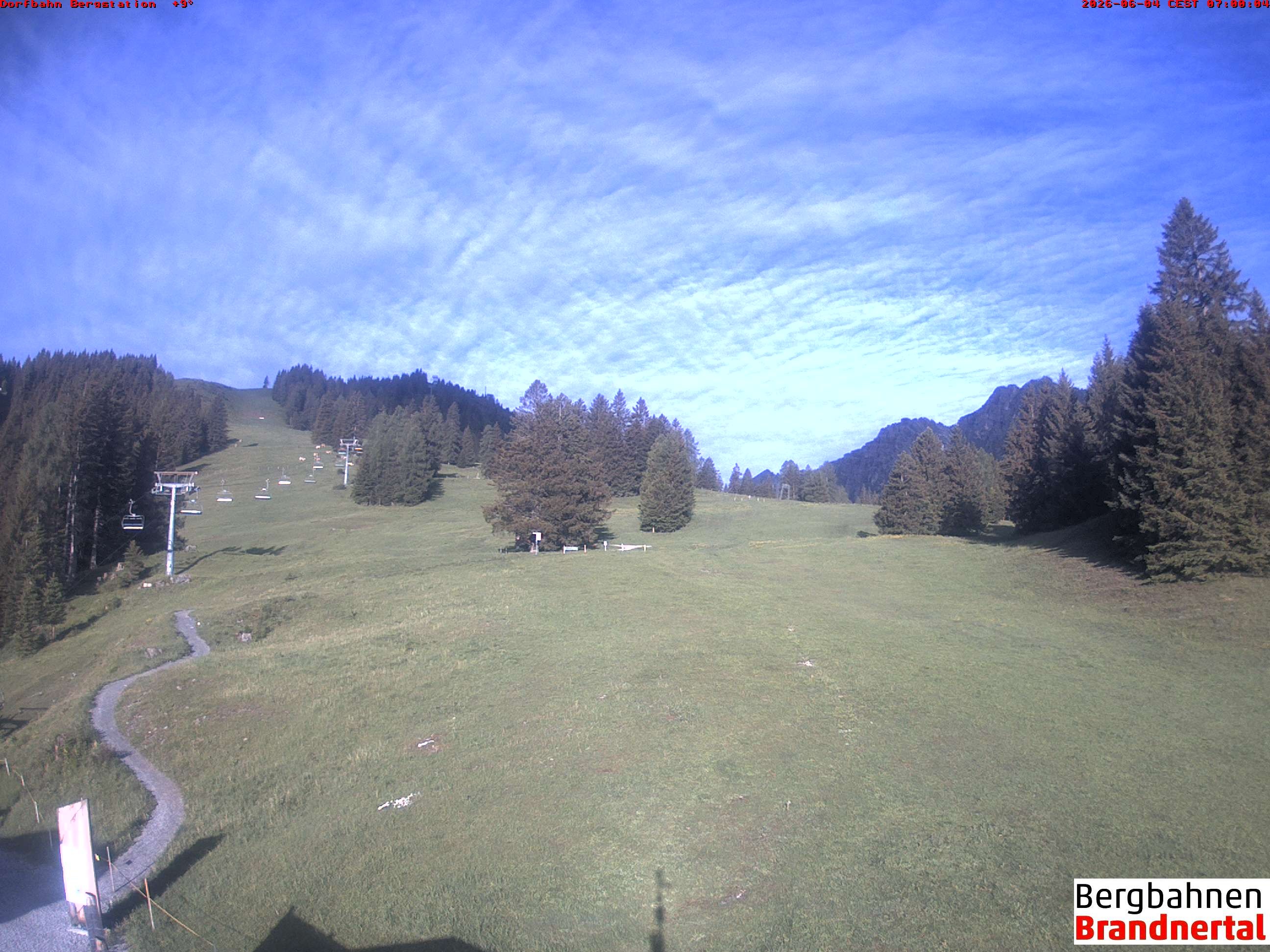 Archiv Foto Webcam Bergstation Dorfbahn, Brandnertal in Vorarlberg