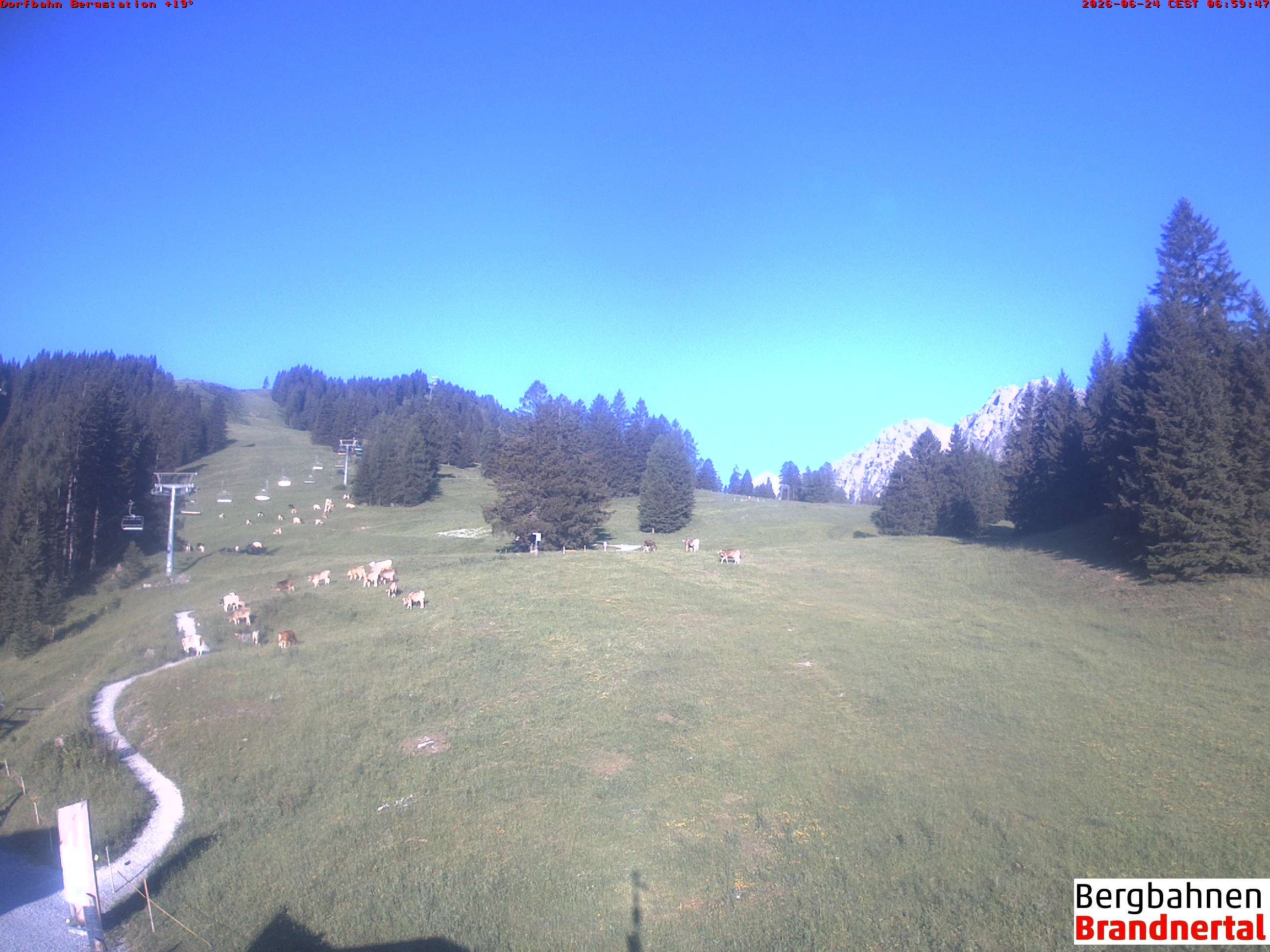 Archiv Foto Webcam Bergstation Dorfbahn, Brandnertal in Vorarlberg