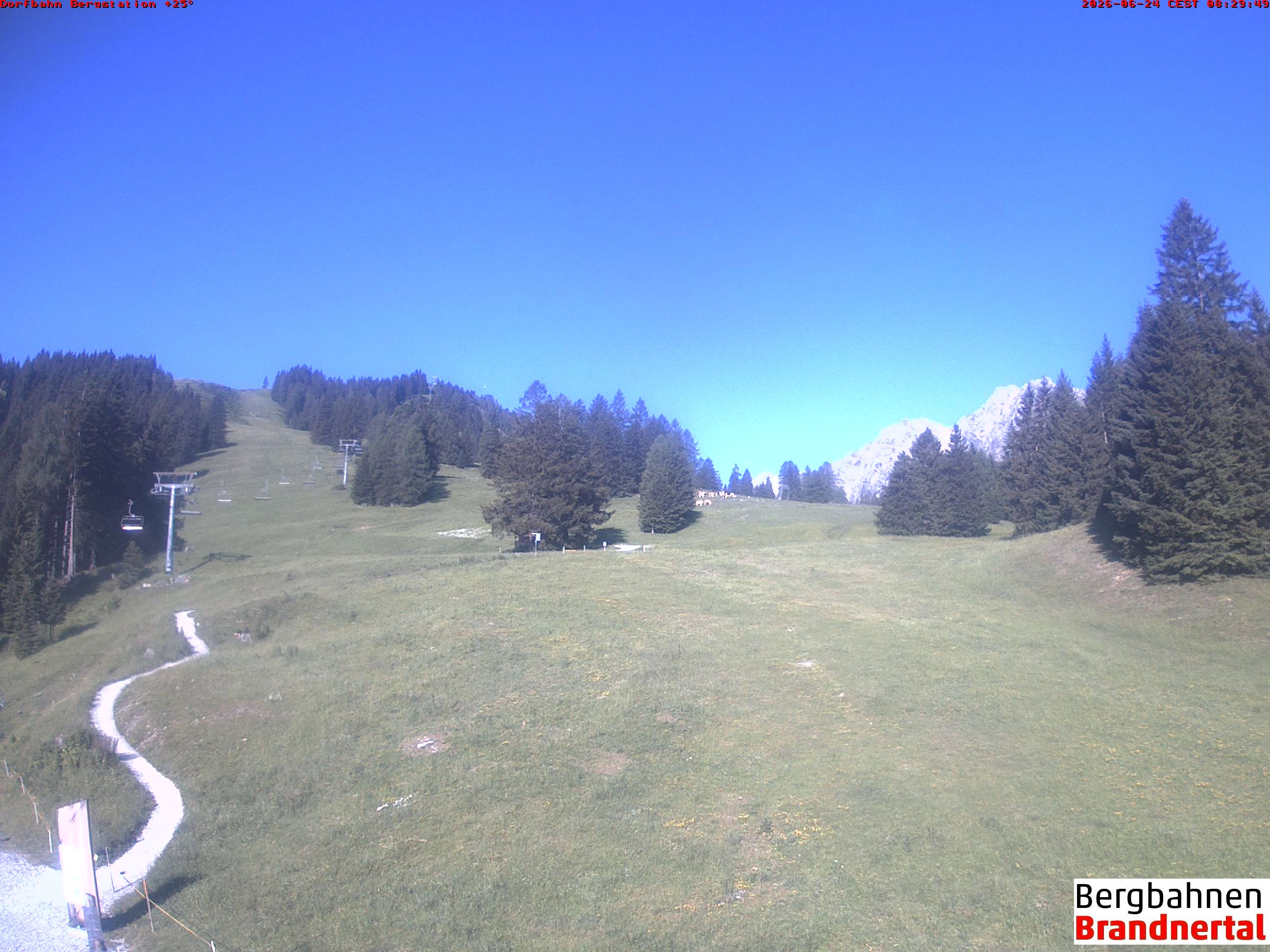 Archiv Foto Webcam Bergstation Dorfbahn, Brandnertal in Vorarlberg