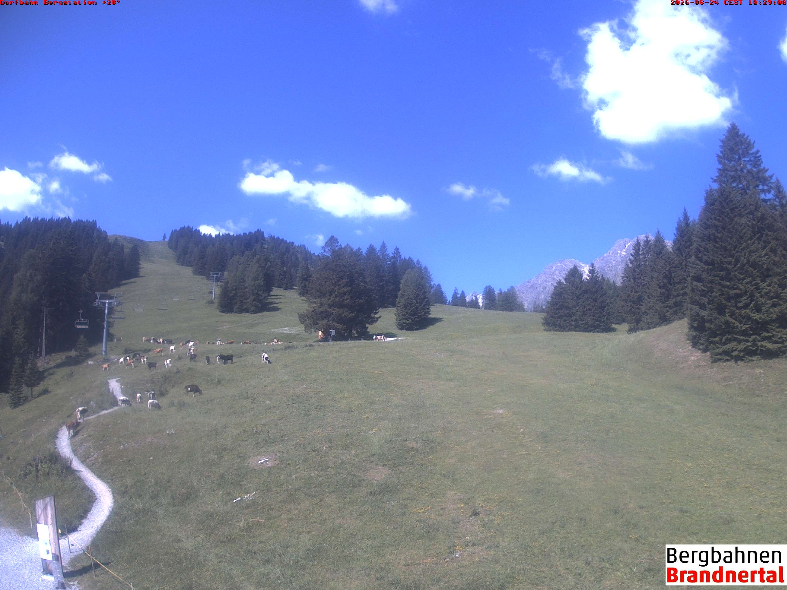 Archiv Foto Webcam Bergstation Dorfbahn, Brandnertal in Vorarlberg