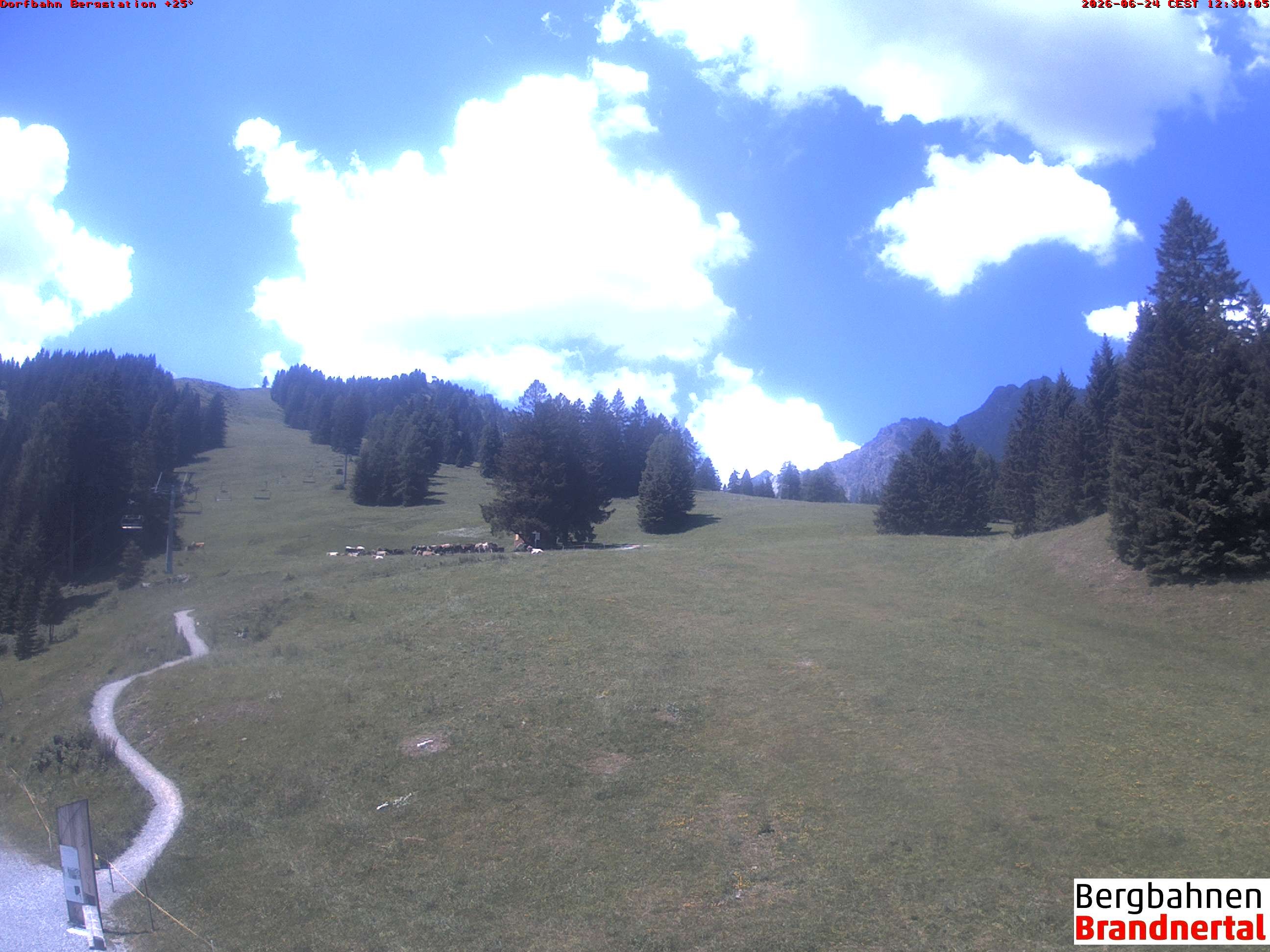 Archiv Foto Webcam Bergstation Dorfbahn, Brandnertal in Vorarlberg