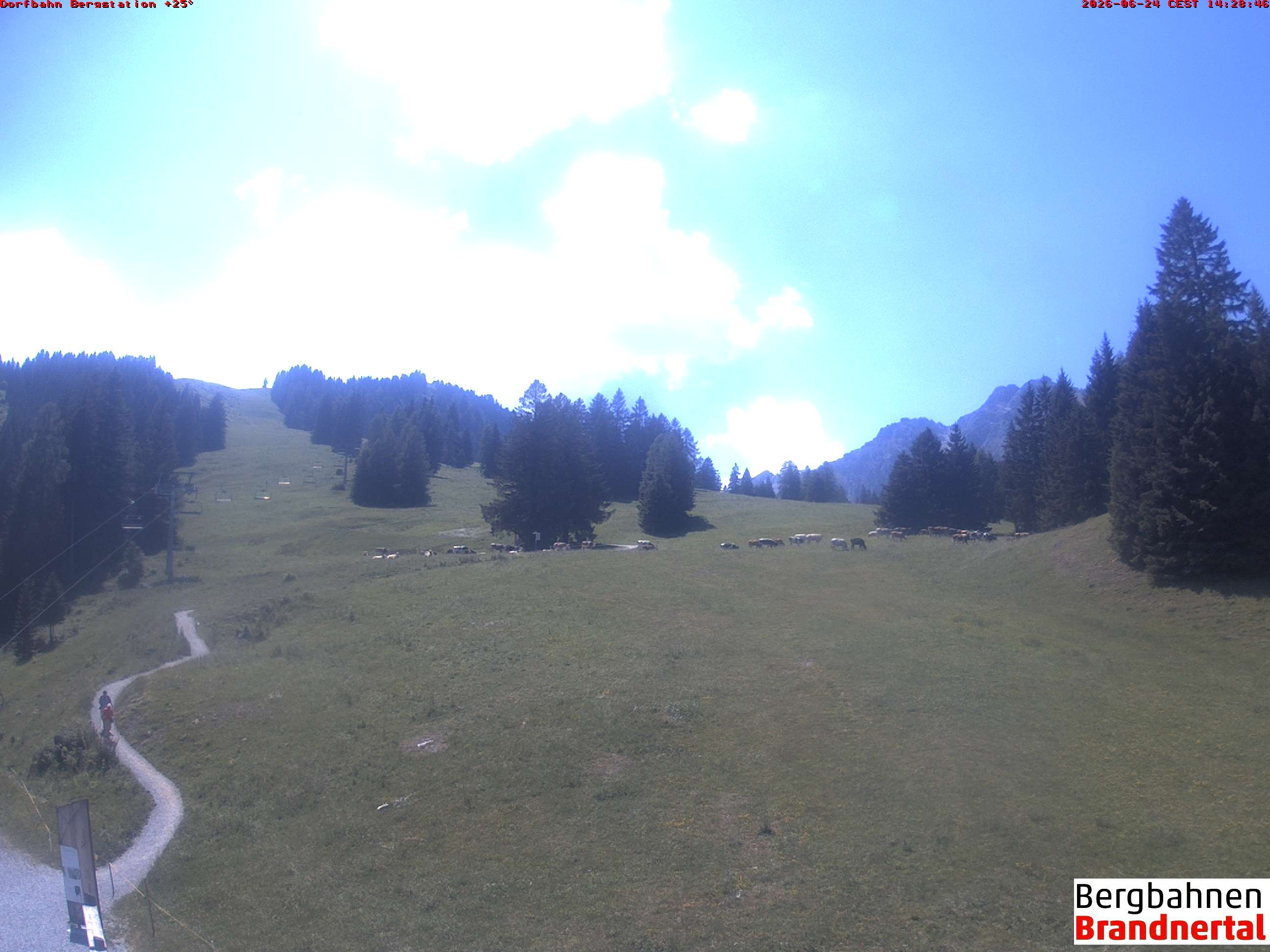 Archiv Foto Webcam Bergstation Dorfbahn, Brandnertal in Vorarlberg