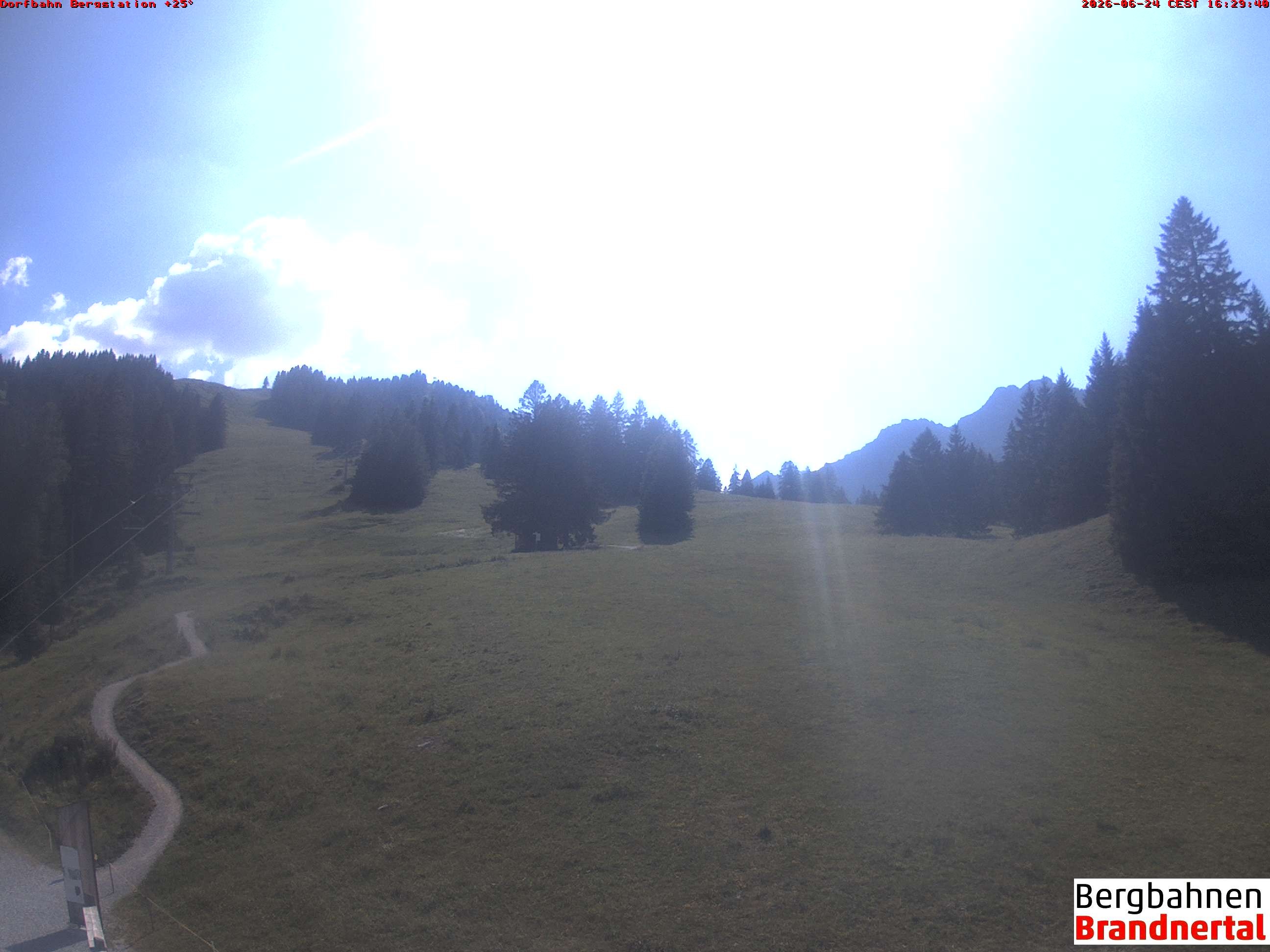 Archived image Webcam mountain station "Dorfbahn", valley "Brandnertal"