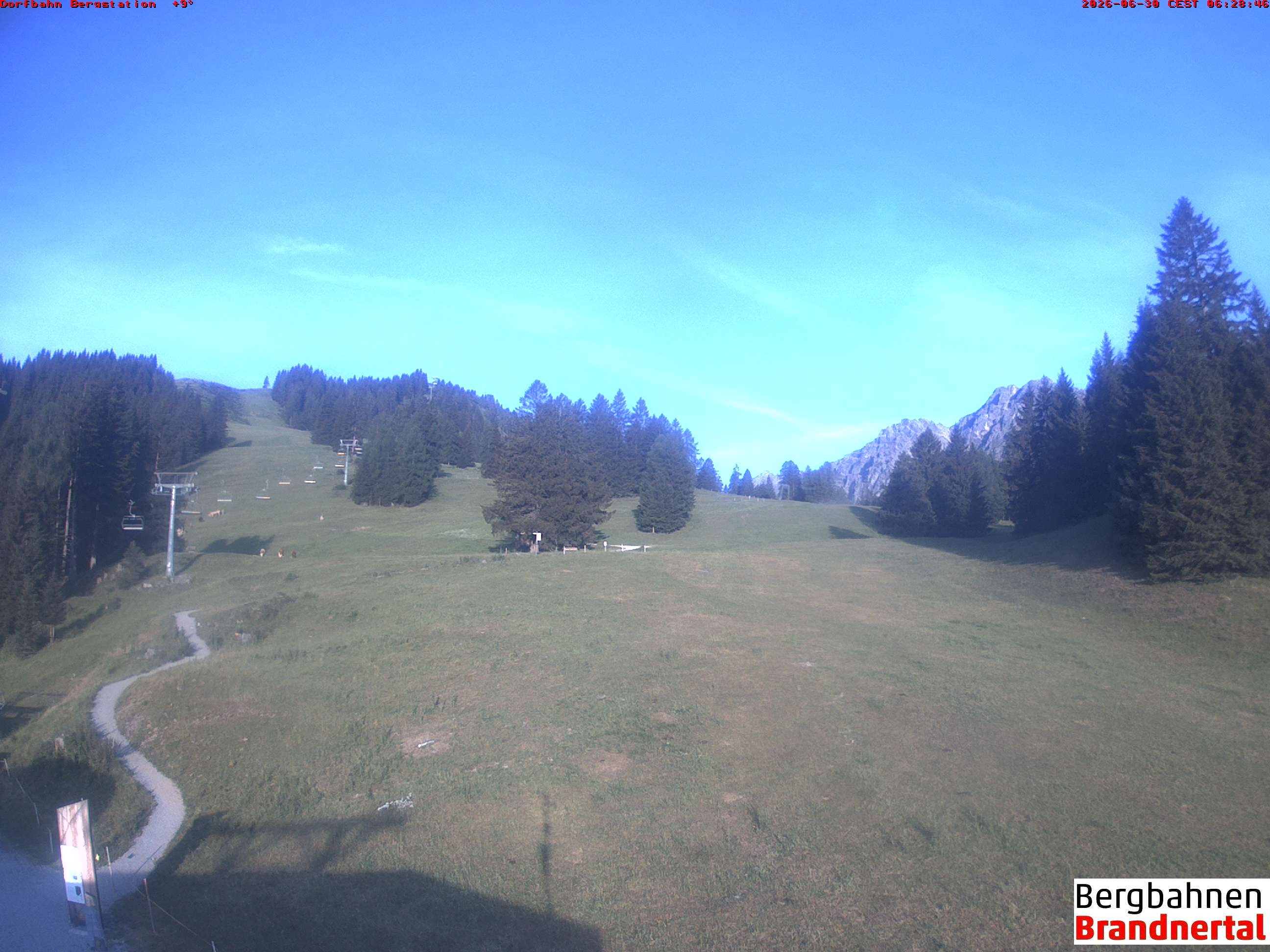 Archiv Foto Webcam Bergstation Dorfbahn, Brandnertal in Vorarlberg