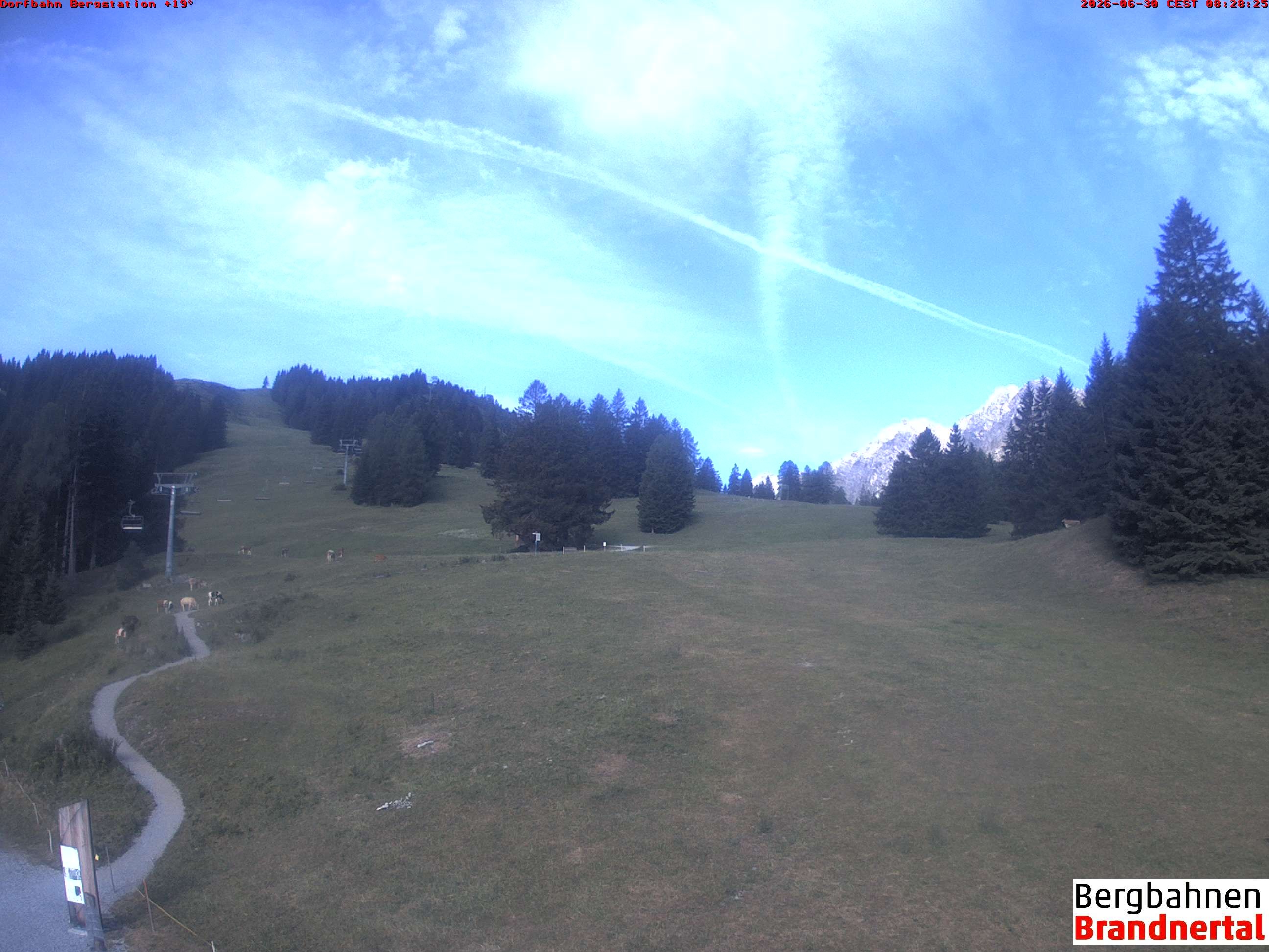 Archiv Foto Webcam Bergstation Dorfbahn, Brandnertal in Vorarlberg