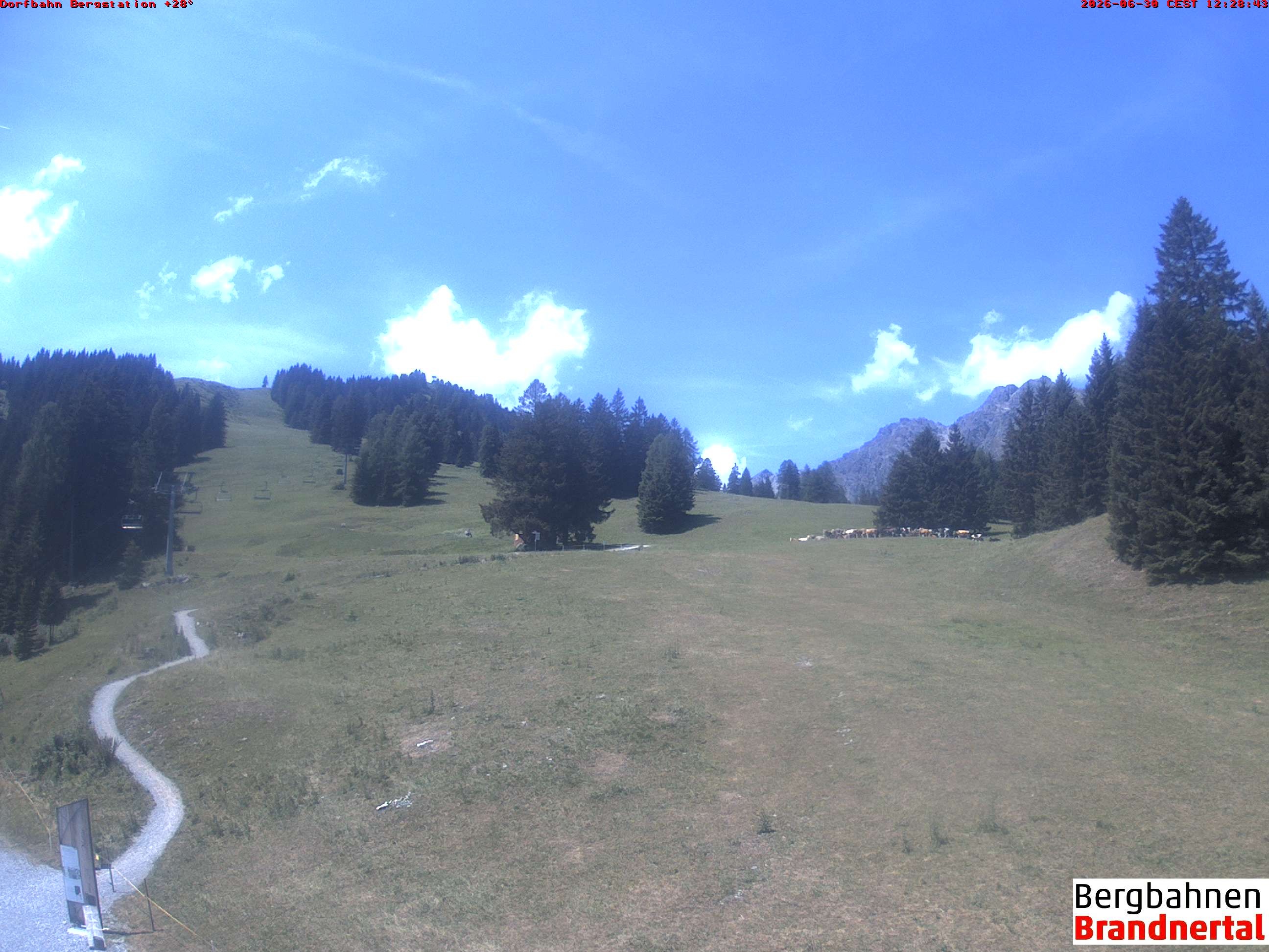 Archiv Foto Webcam Bergstation Dorfbahn, Brandnertal in Vorarlberg