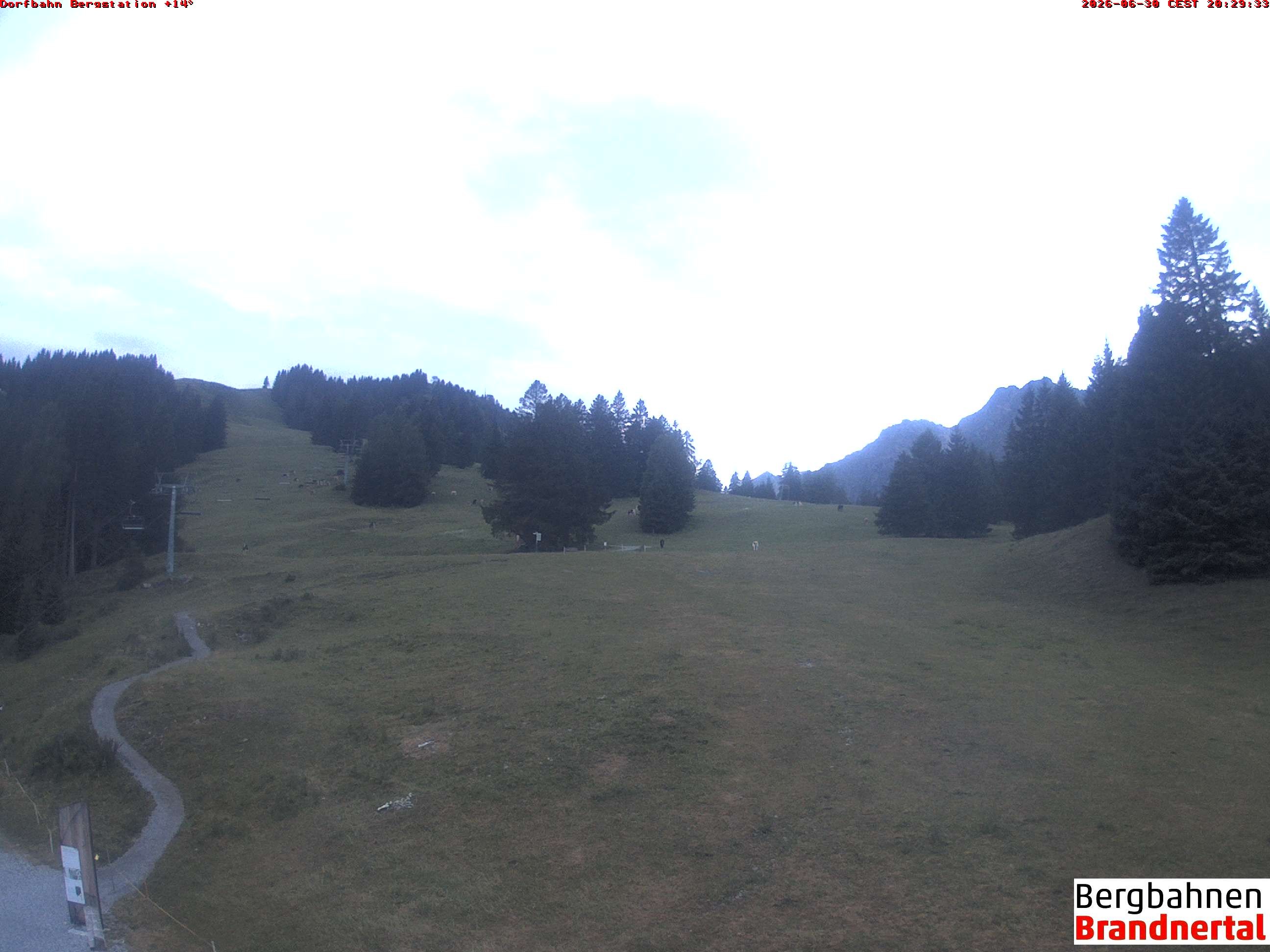 Archived image Webcam mountain station "Dorfbahn", valley "Brandnertal"